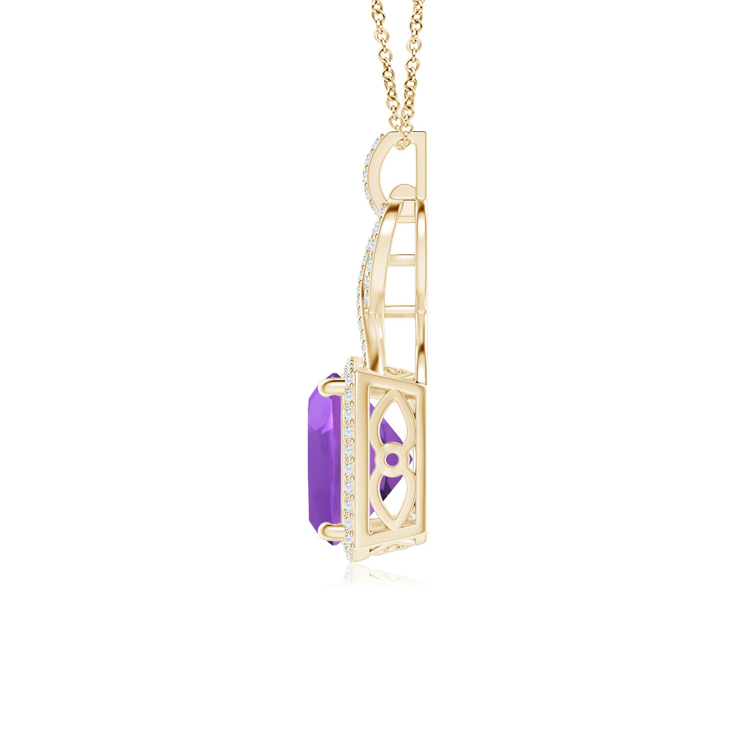 AAA - Amethyst / 3.96 CT / 14 KT Yellow Gold