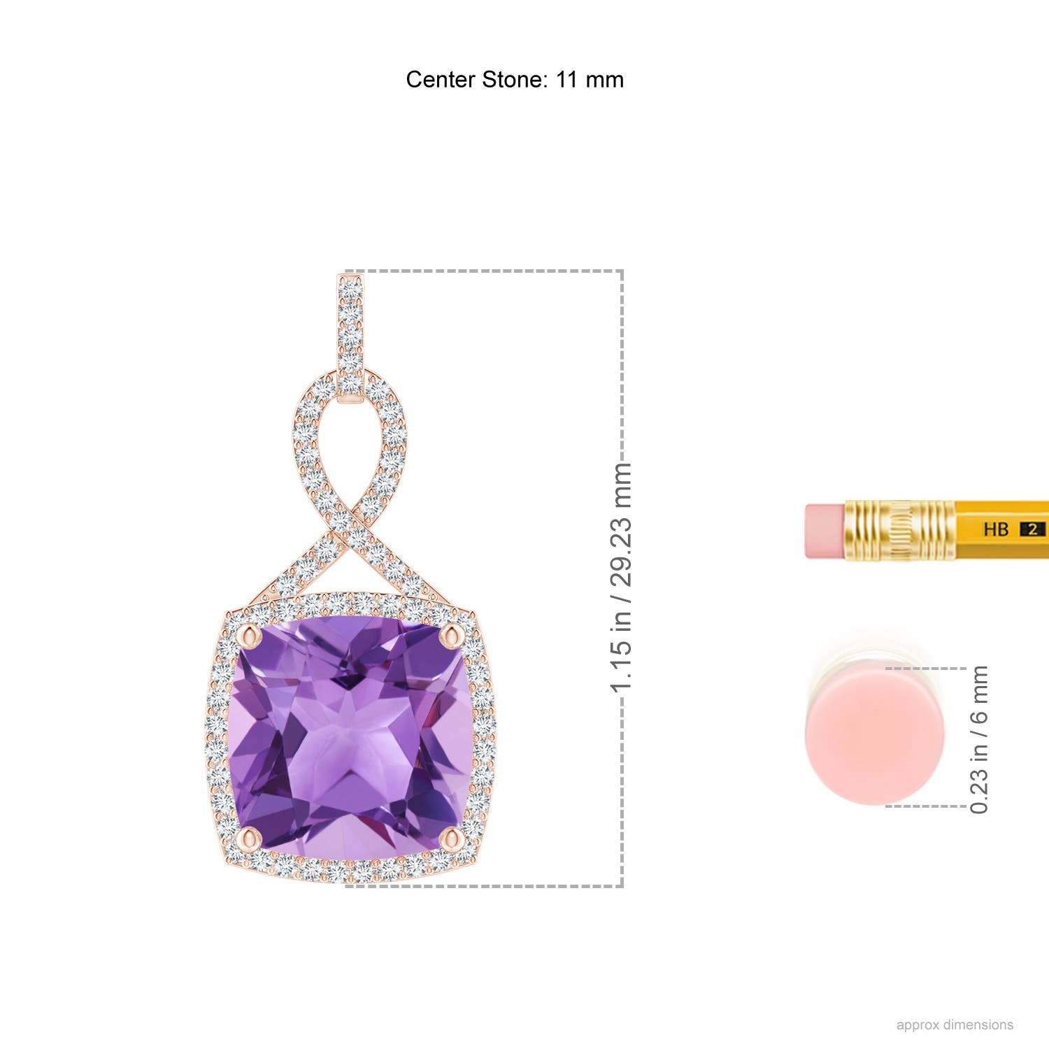 A - Amethyst / 4.87 CT / 14 KT Rose Gold