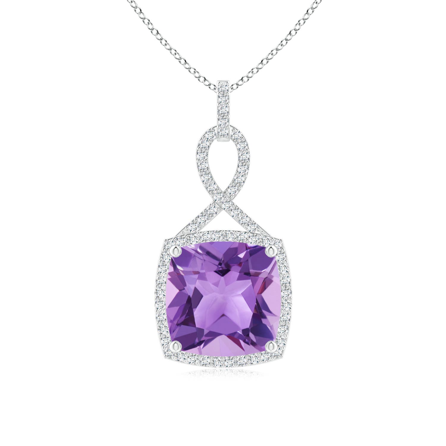 A - Amethyst / 4.87 CT / 14 KT White Gold