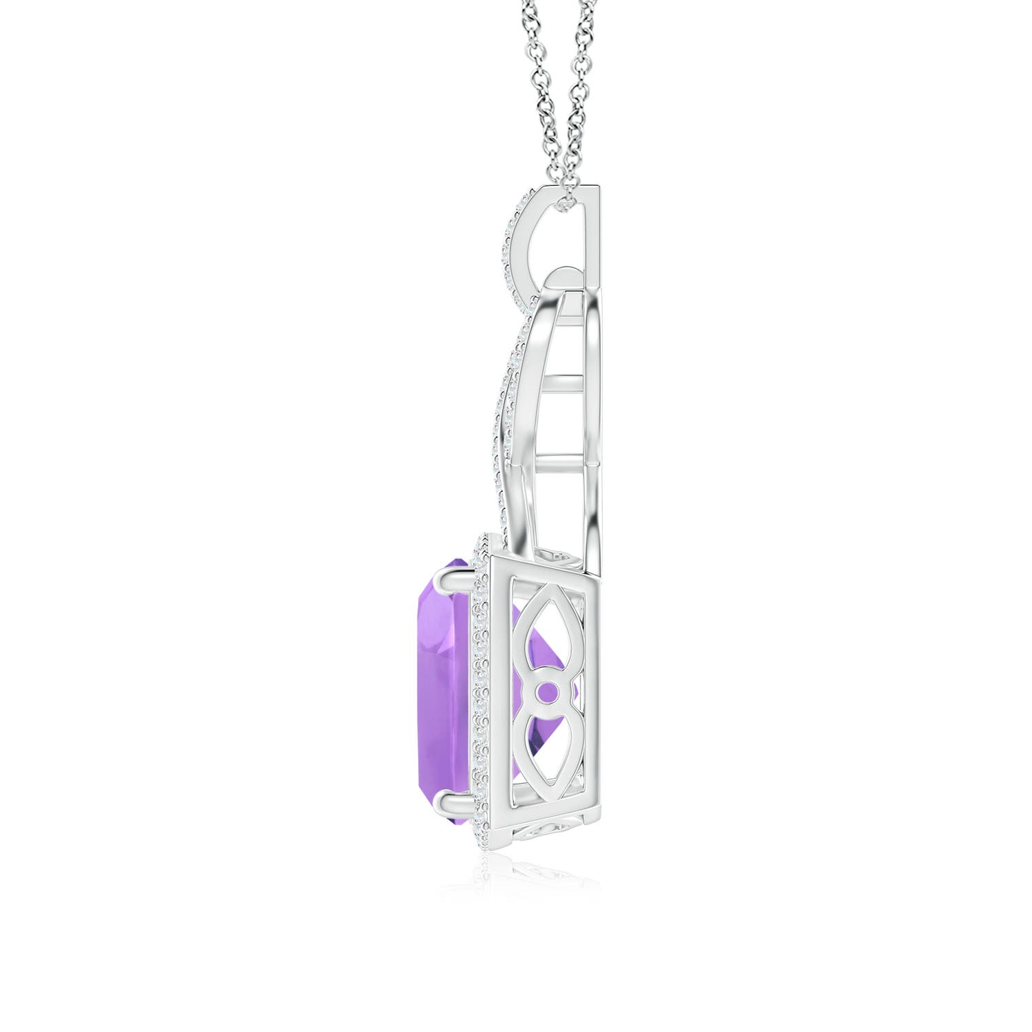 A - Amethyst / 4.87 CT / 14 KT White Gold