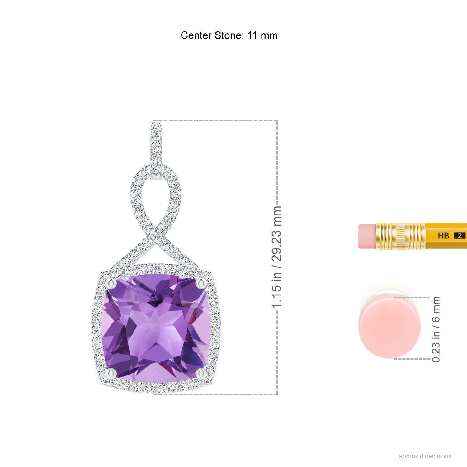 A - Amethyst / 4.87 CT / 14 KT White Gold