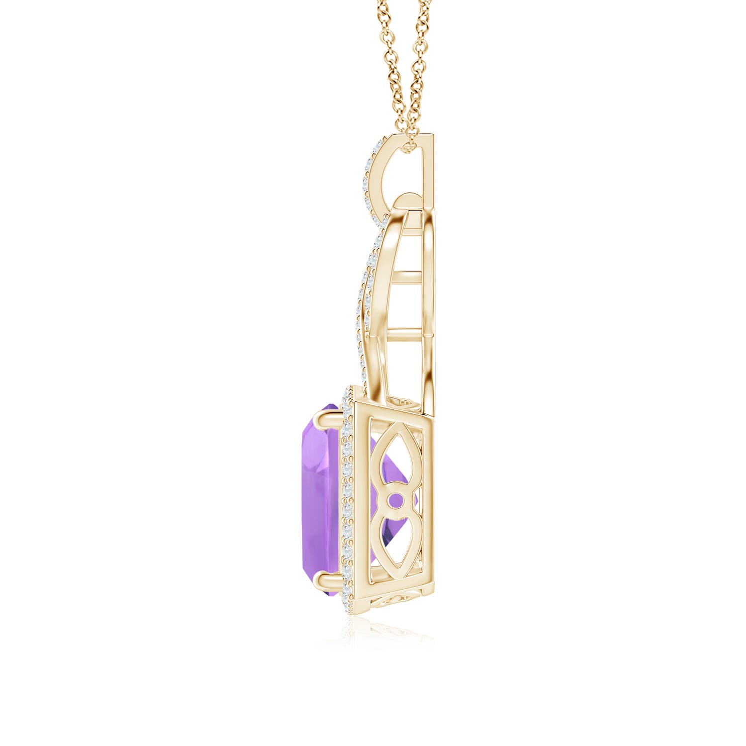 A - Amethyst / 4.87 CT / 14 KT Yellow Gold