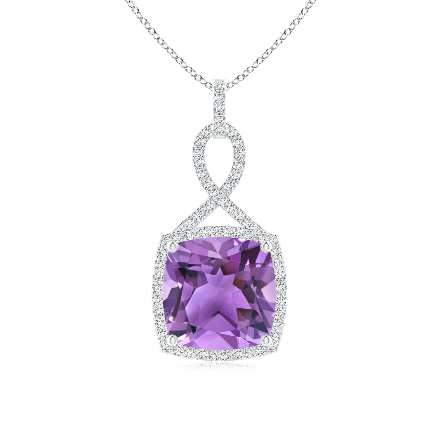 AA - Amethyst / 4.87 CT / 14 KT White Gold