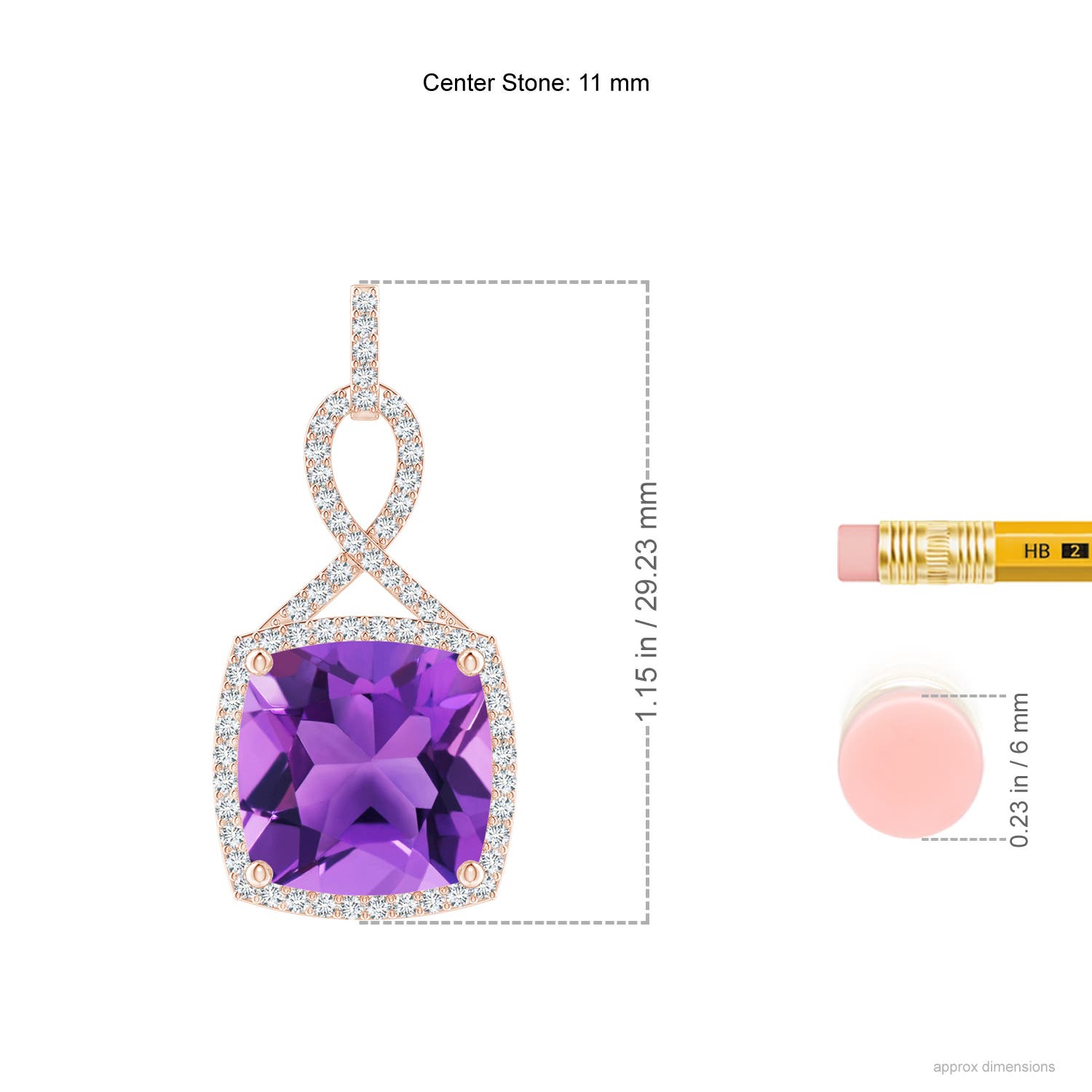 AAA - Amethyst / 4.87 CT / 14 KT Rose Gold