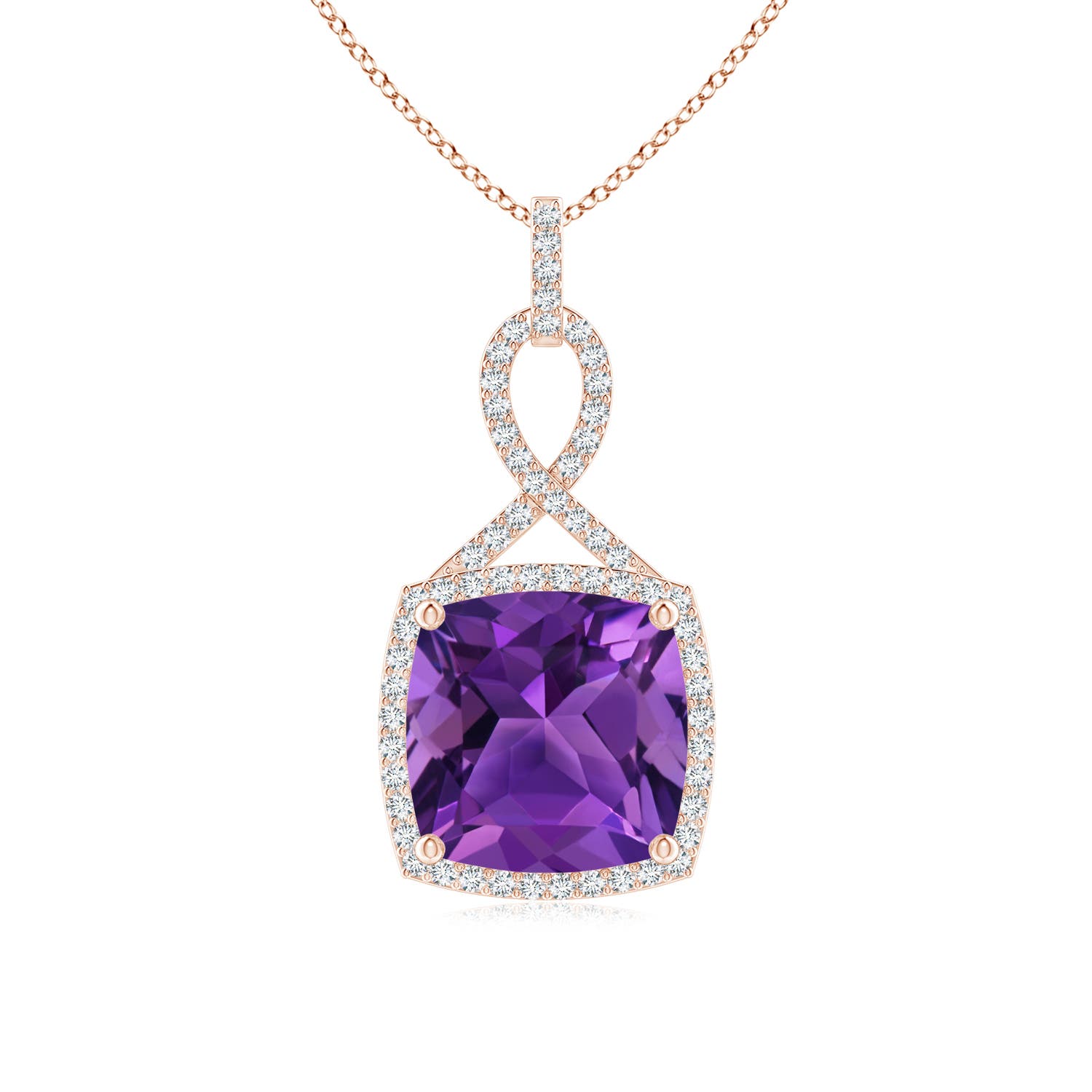 AAAA - Amethyst / 4.87 CT / 14 KT Rose Gold