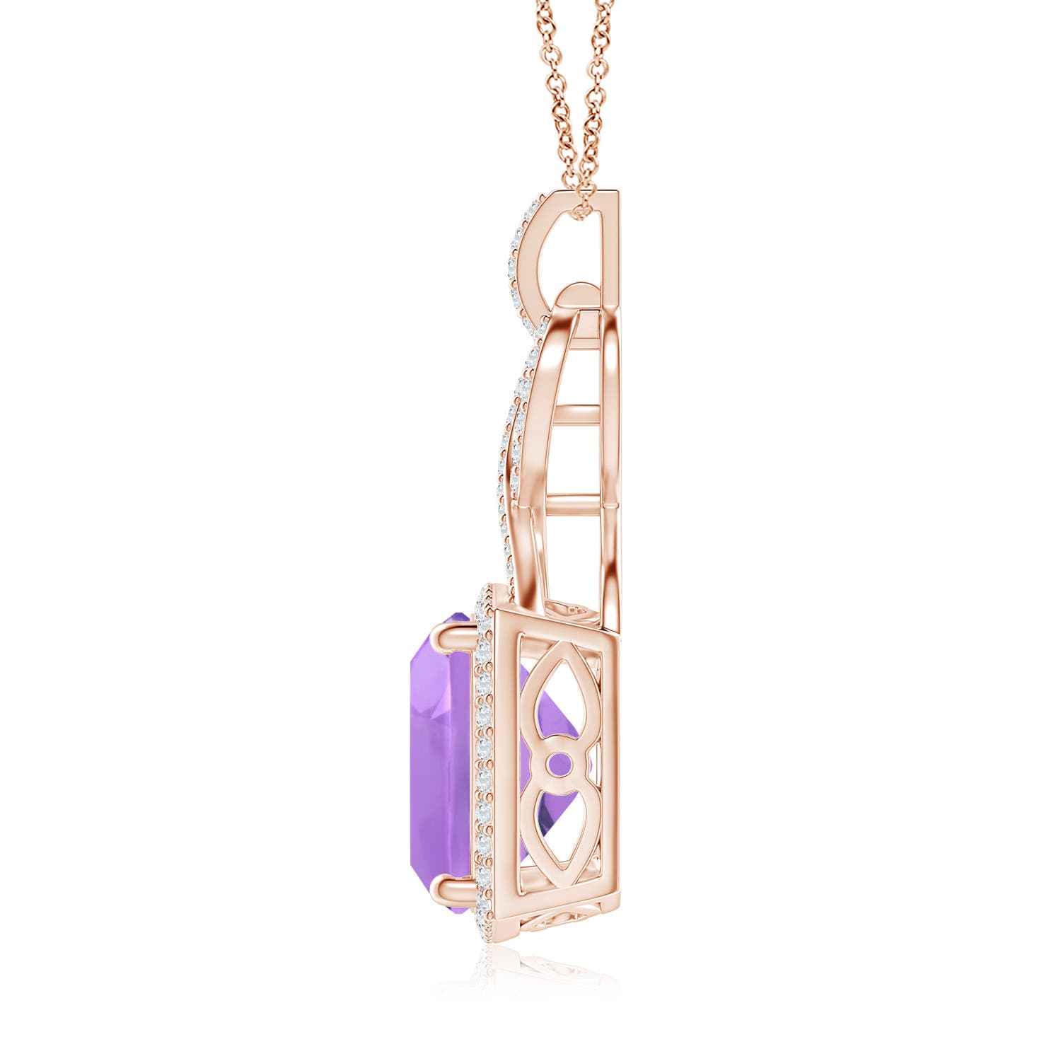 A - Amethyst / 6.64 CT / 14 KT Rose Gold