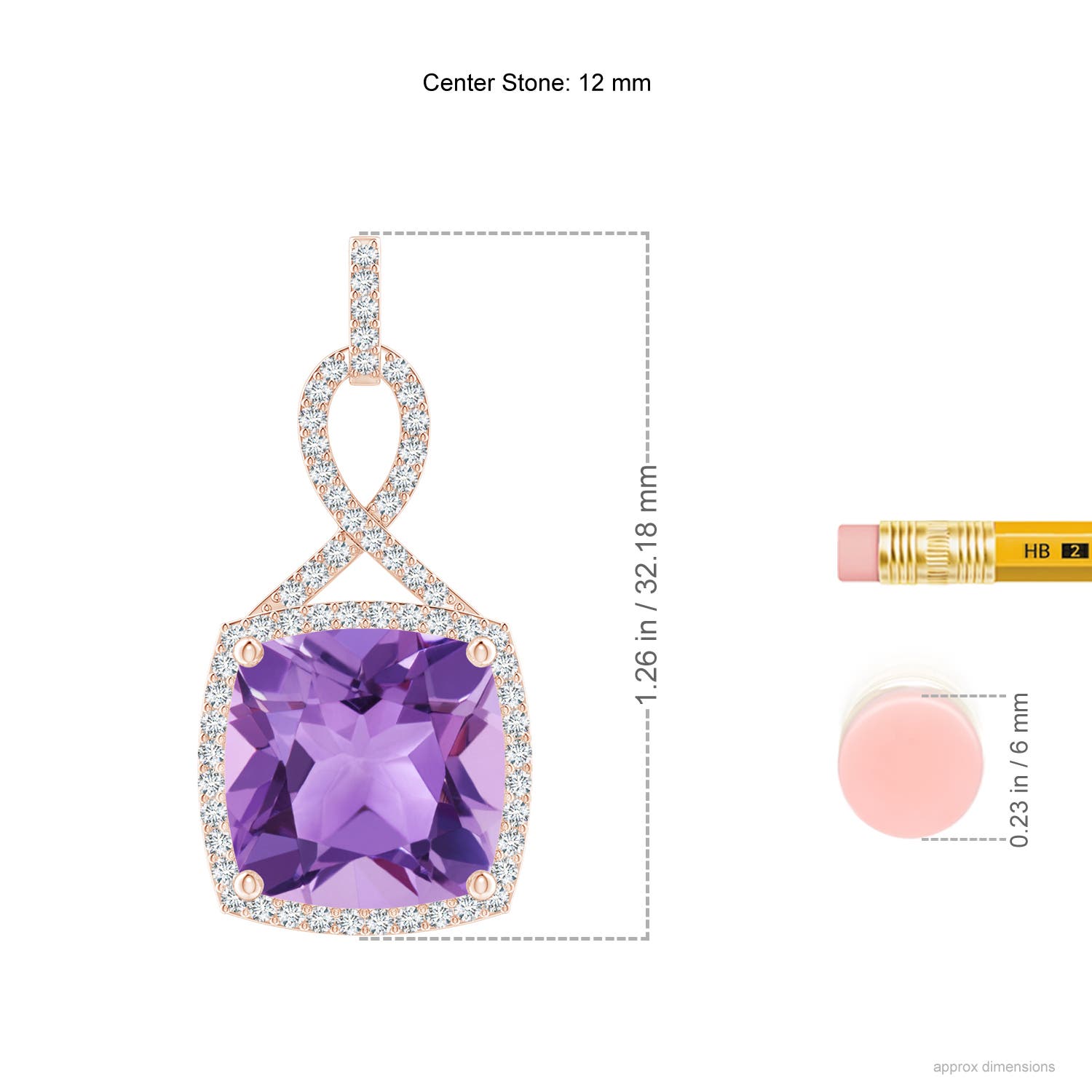 A - Amethyst / 6.64 CT / 14 KT Rose Gold