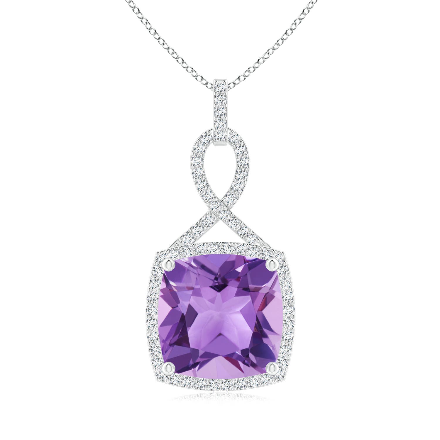 A - Amethyst / 6.64 CT / 14 KT White Gold