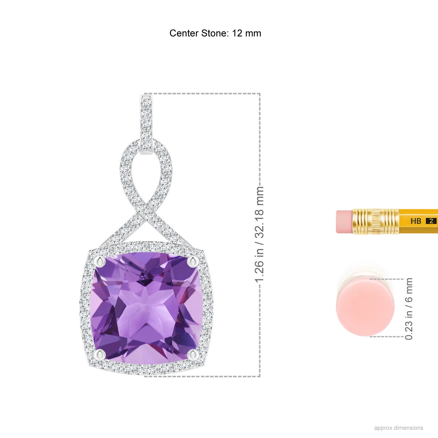 A - Amethyst / 6.64 CT / 14 KT White Gold