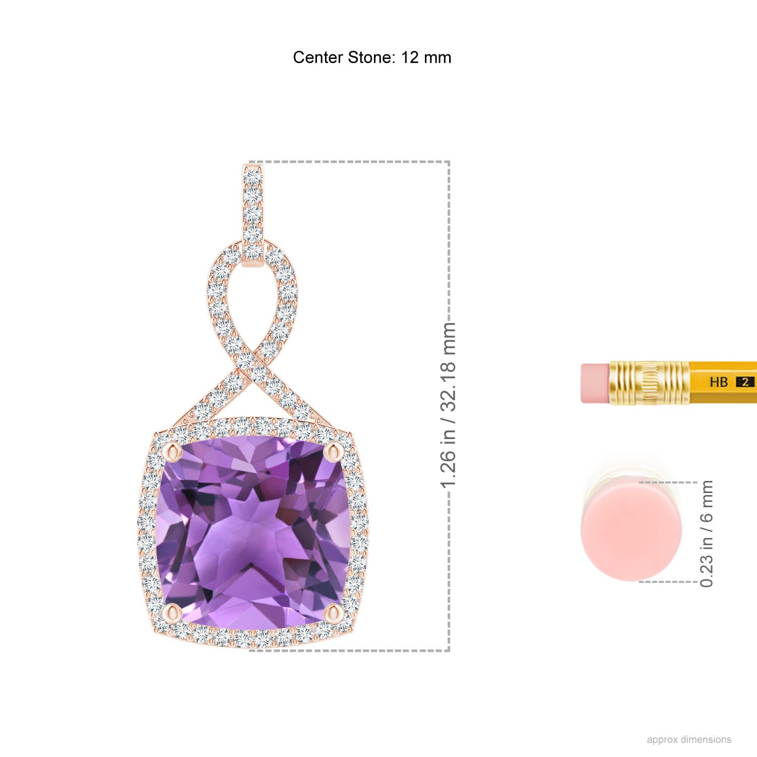 AA - Amethyst / 6.64 CT / 14 KT Rose Gold