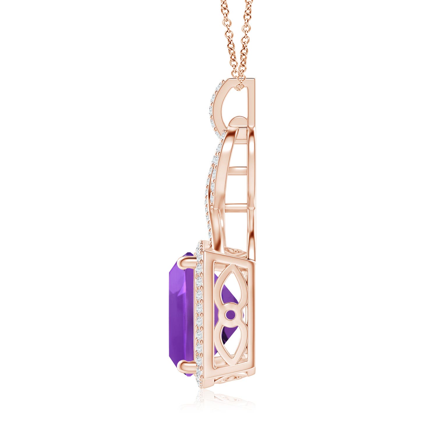 AAAA - Amethyst / 6.64 CT / 14 KT Rose Gold