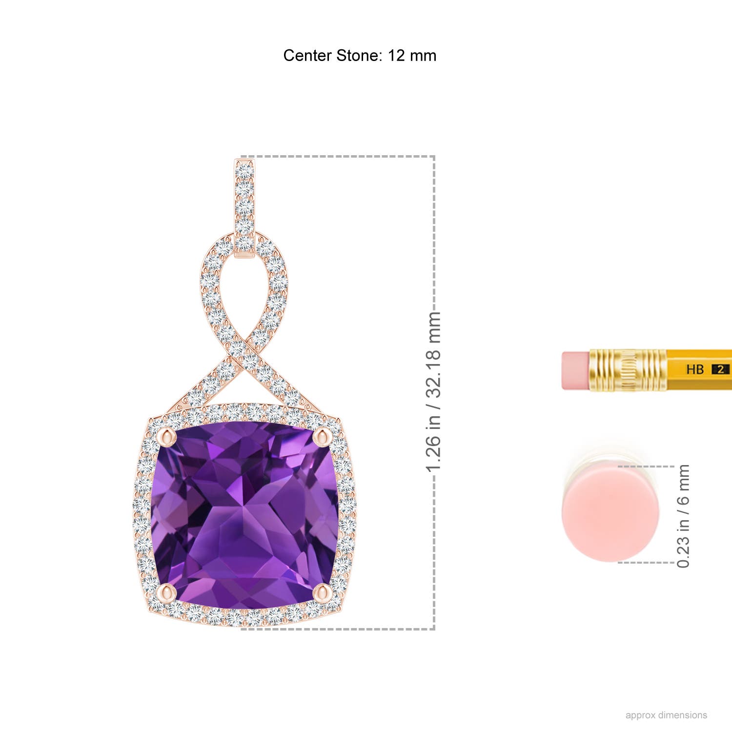 AAAA - Amethyst / 6.64 CT / 14 KT Rose Gold