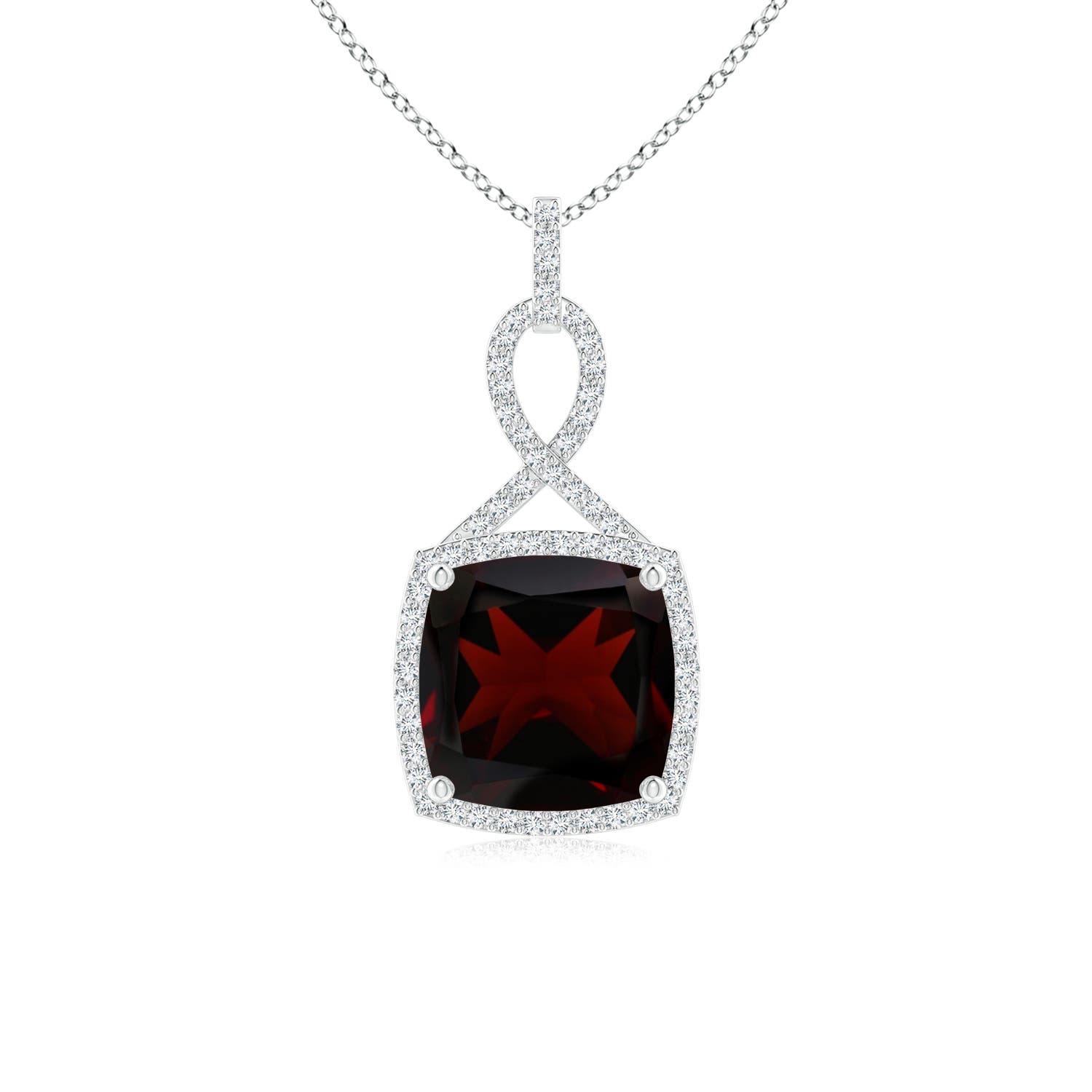 A - Garnet / 4.51 CT / 14 KT White Gold