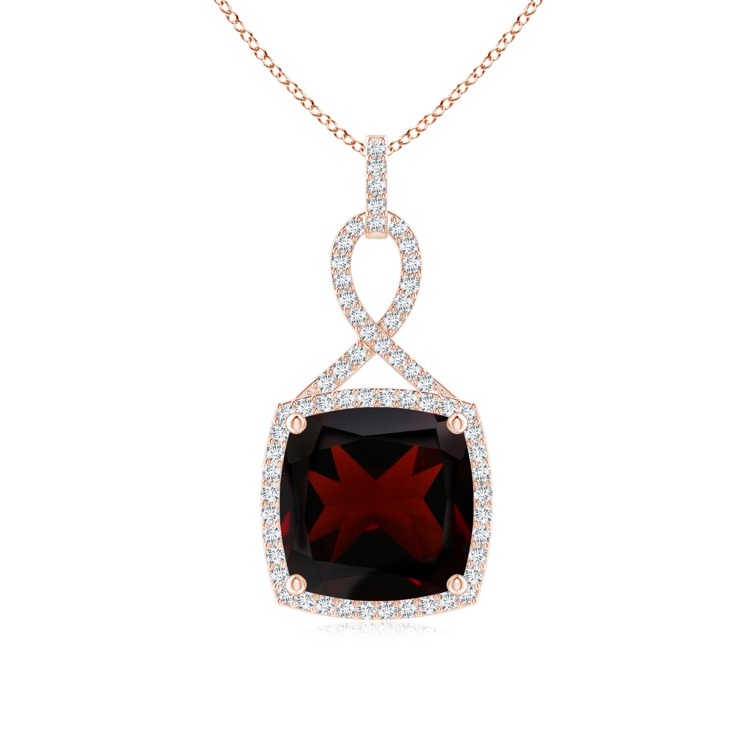 A - Garnet / 6.87 CT / 14 KT Rose Gold