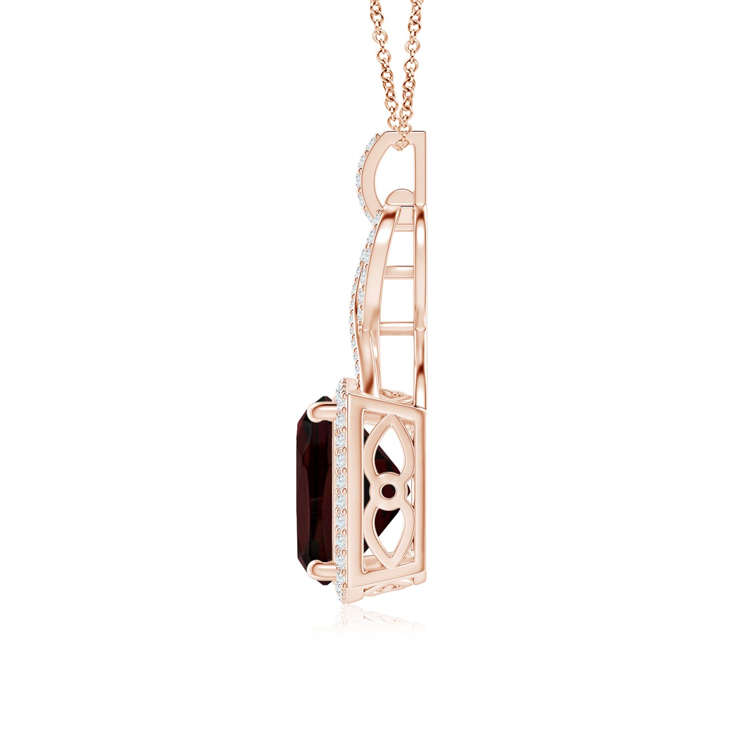 A - Garnet / 6.87 CT / 14 KT Rose Gold