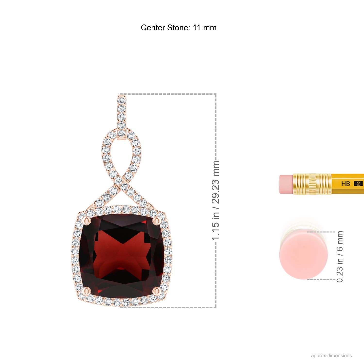 AA - Garnet / 6.87 CT / 14 KT Rose Gold