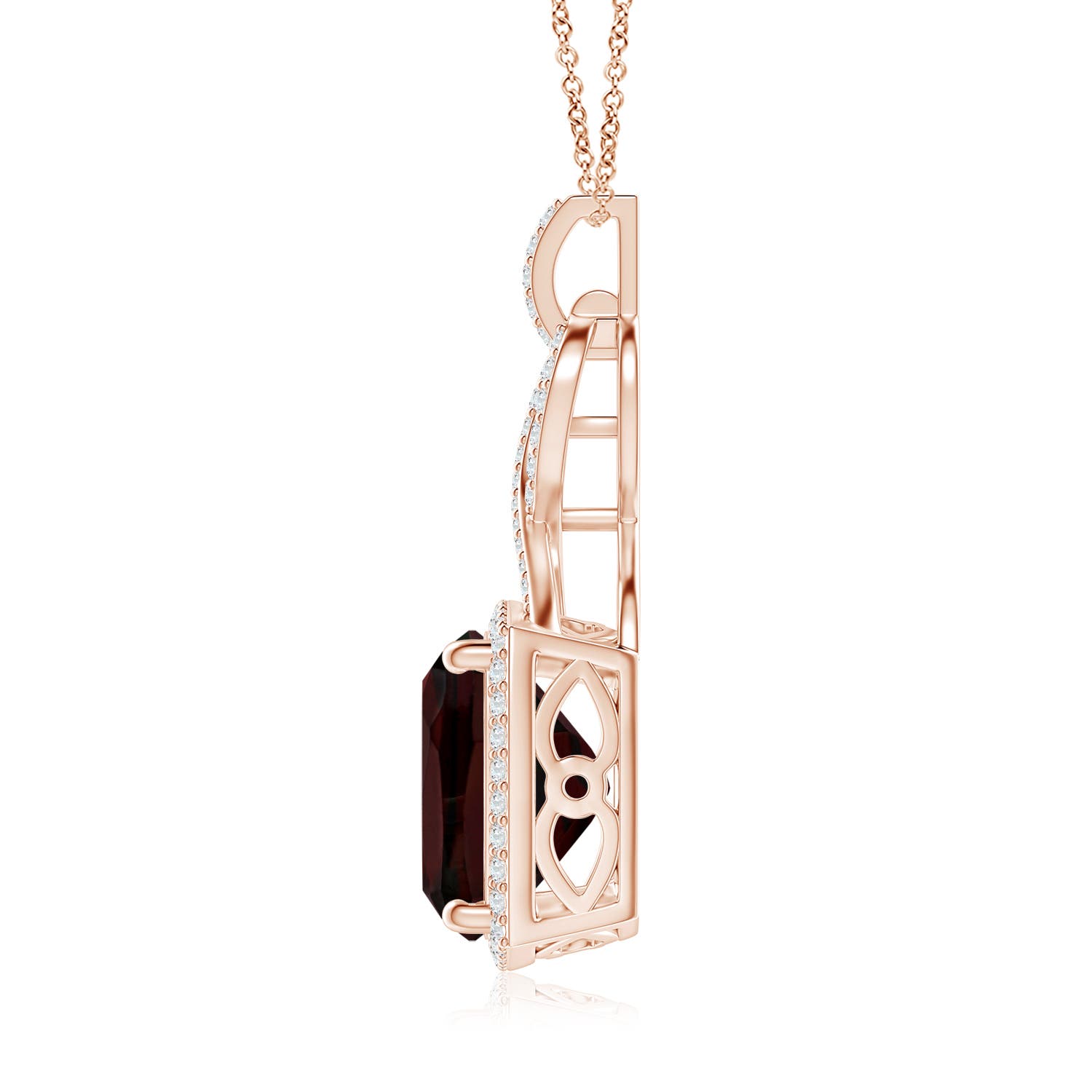 A - Garnet / 8.49 CT / 14 KT Rose Gold