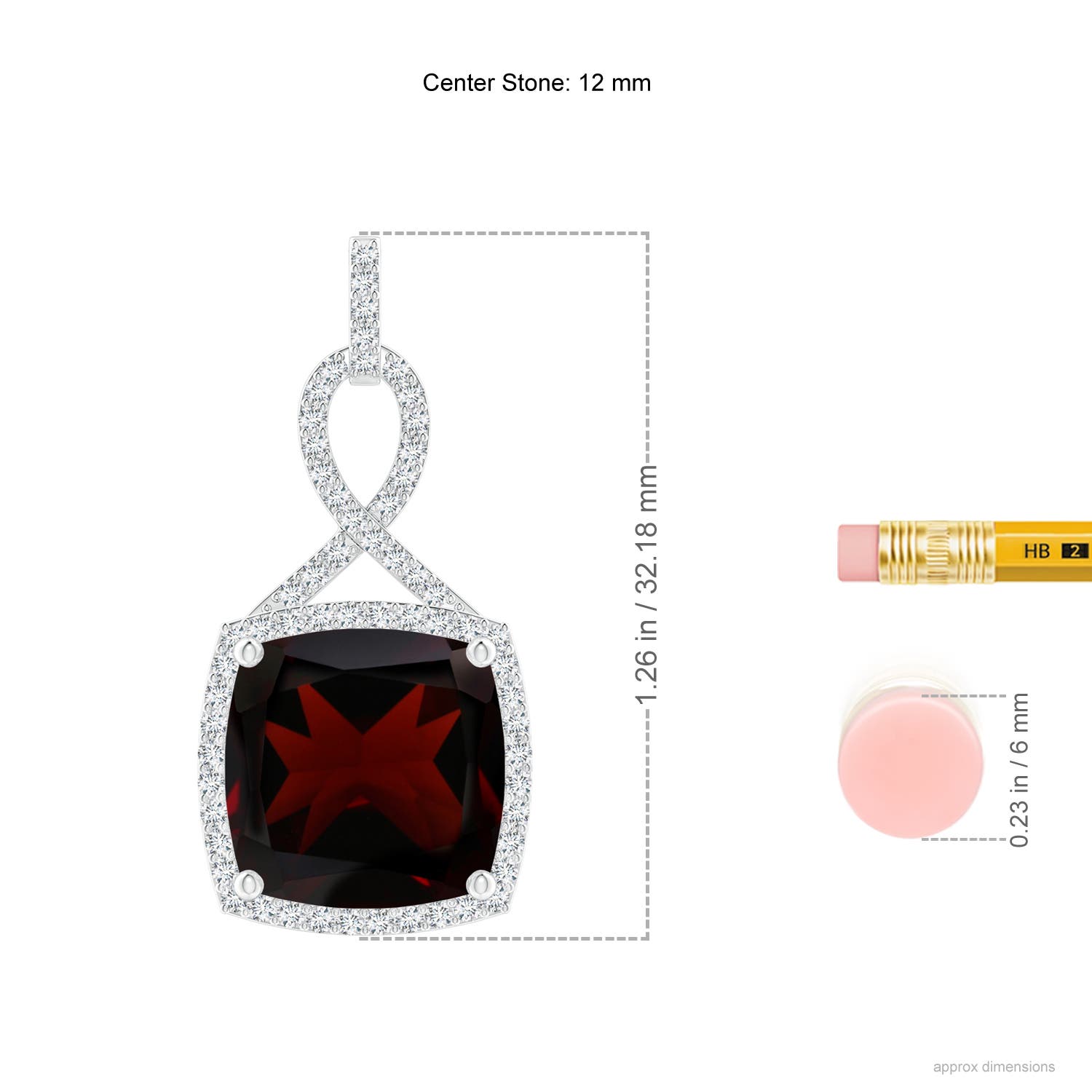 A - Garnet / 8.49 CT / 14 KT White Gold