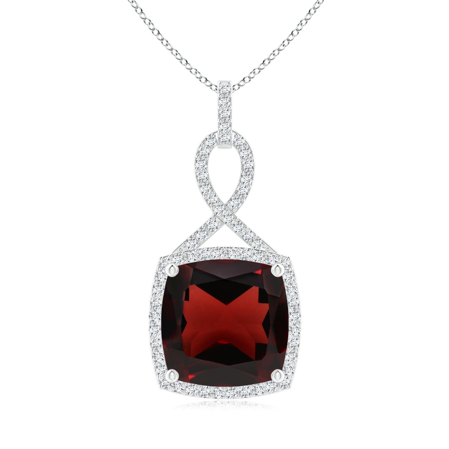 AA - Garnet / 8.49 CT / 14 KT White Gold