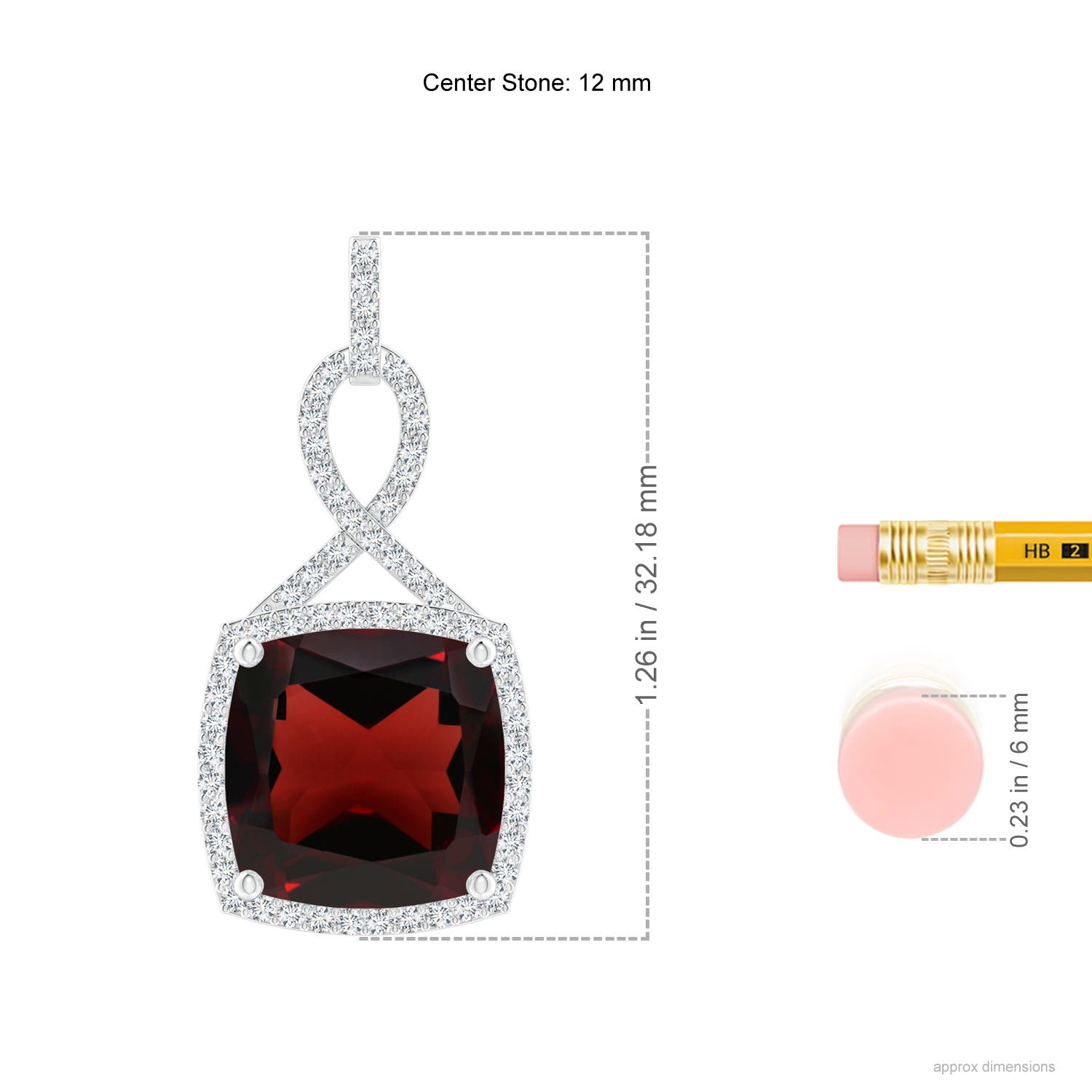 AA - Garnet / 8.49 CT / 14 KT White Gold