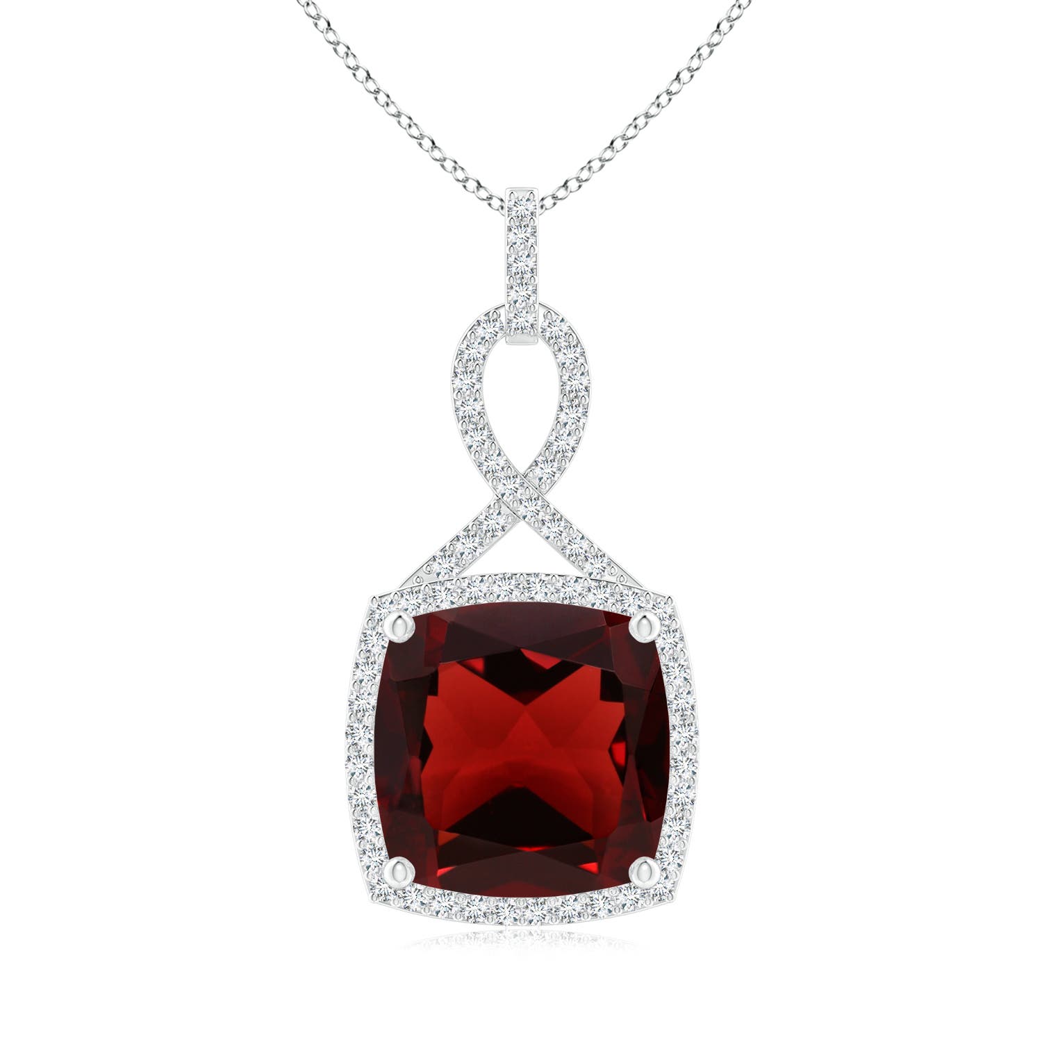 AAA - Garnet / 8.49 CT / 14 KT White Gold