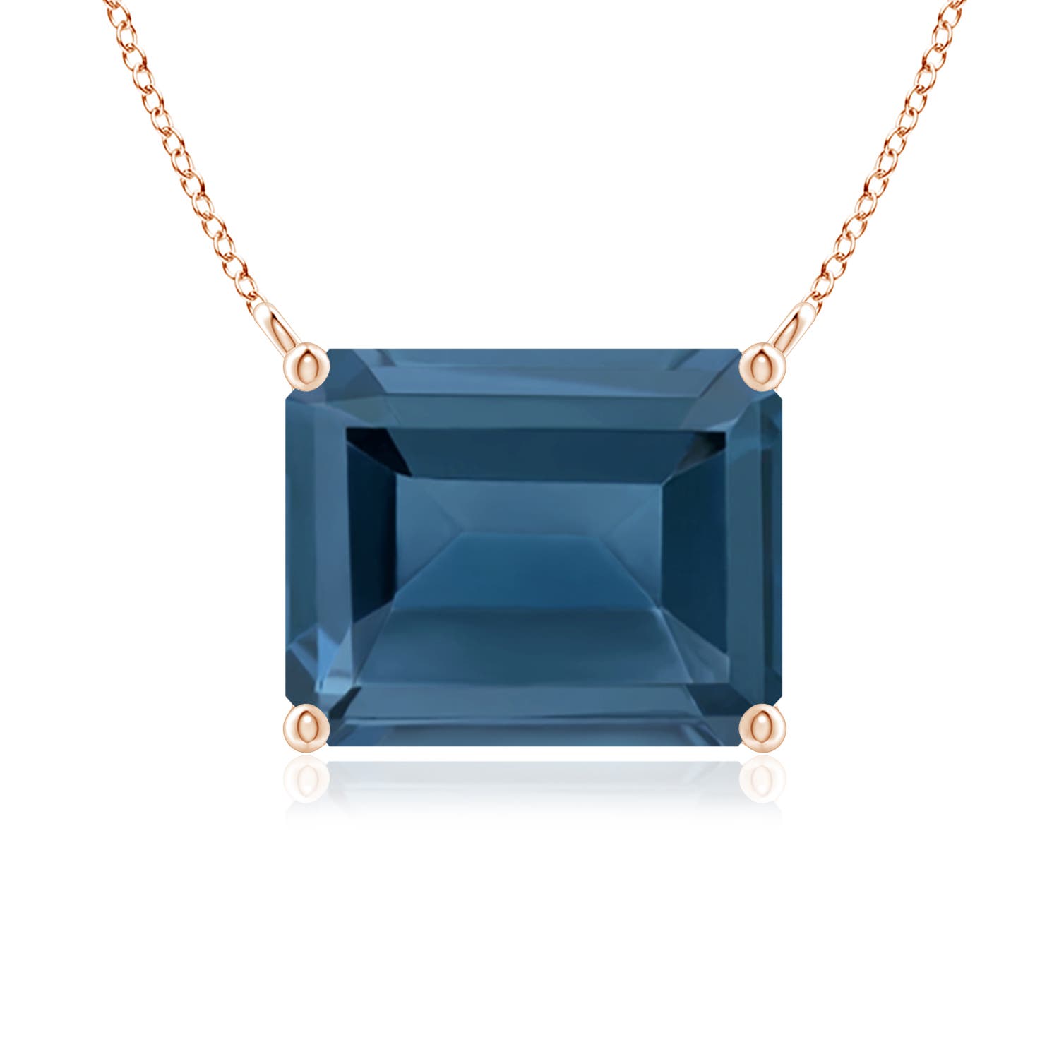 A - London Blue Topaz / 4 CT / 14 KT Rose Gold