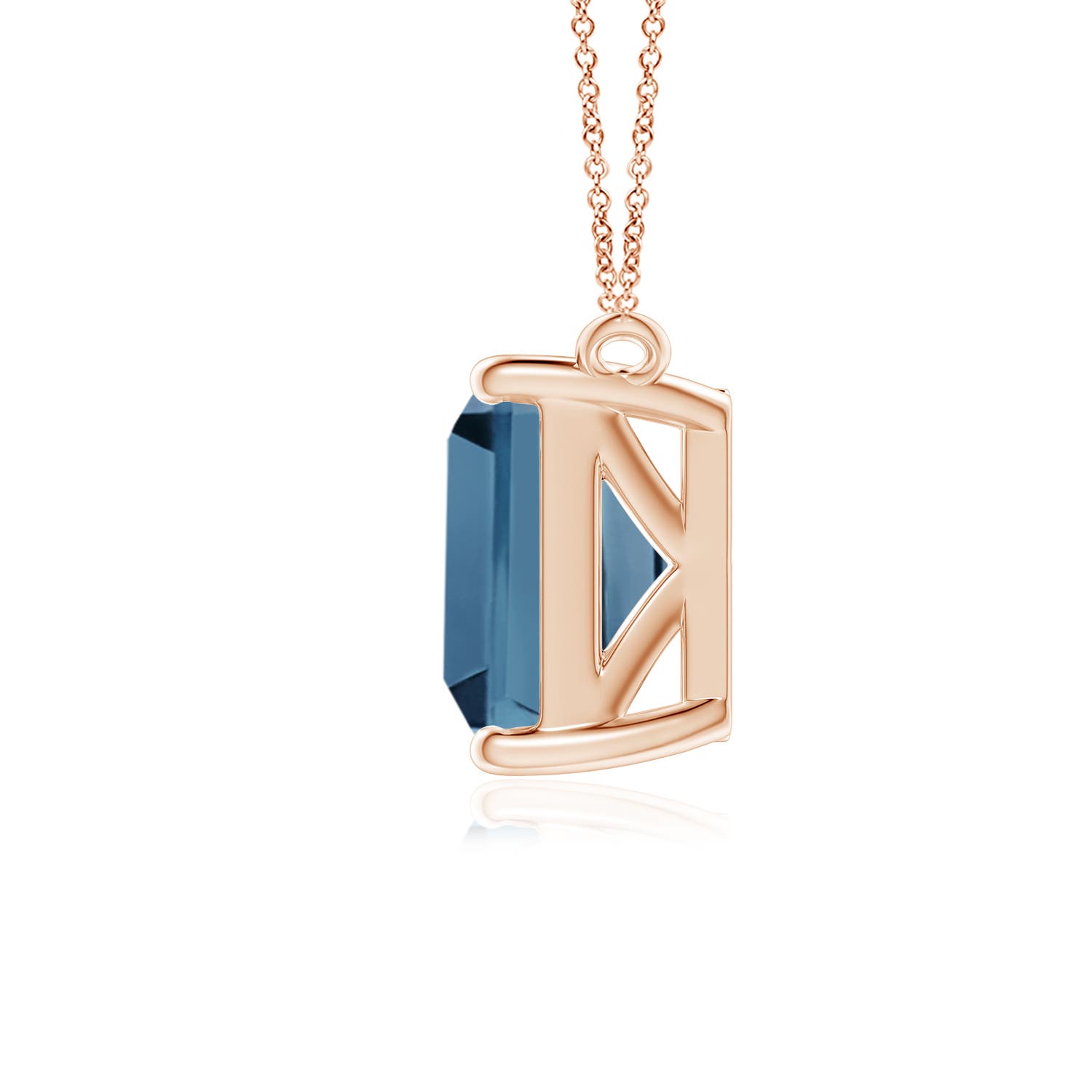 A - London Blue Topaz / 4 CT / 14 KT Rose Gold