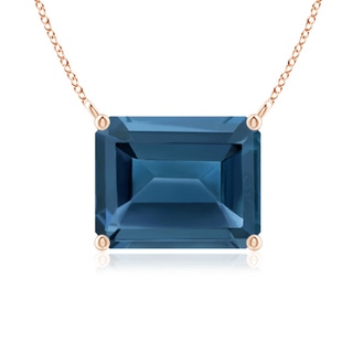 Emerald Cut AA London Blue Topaz