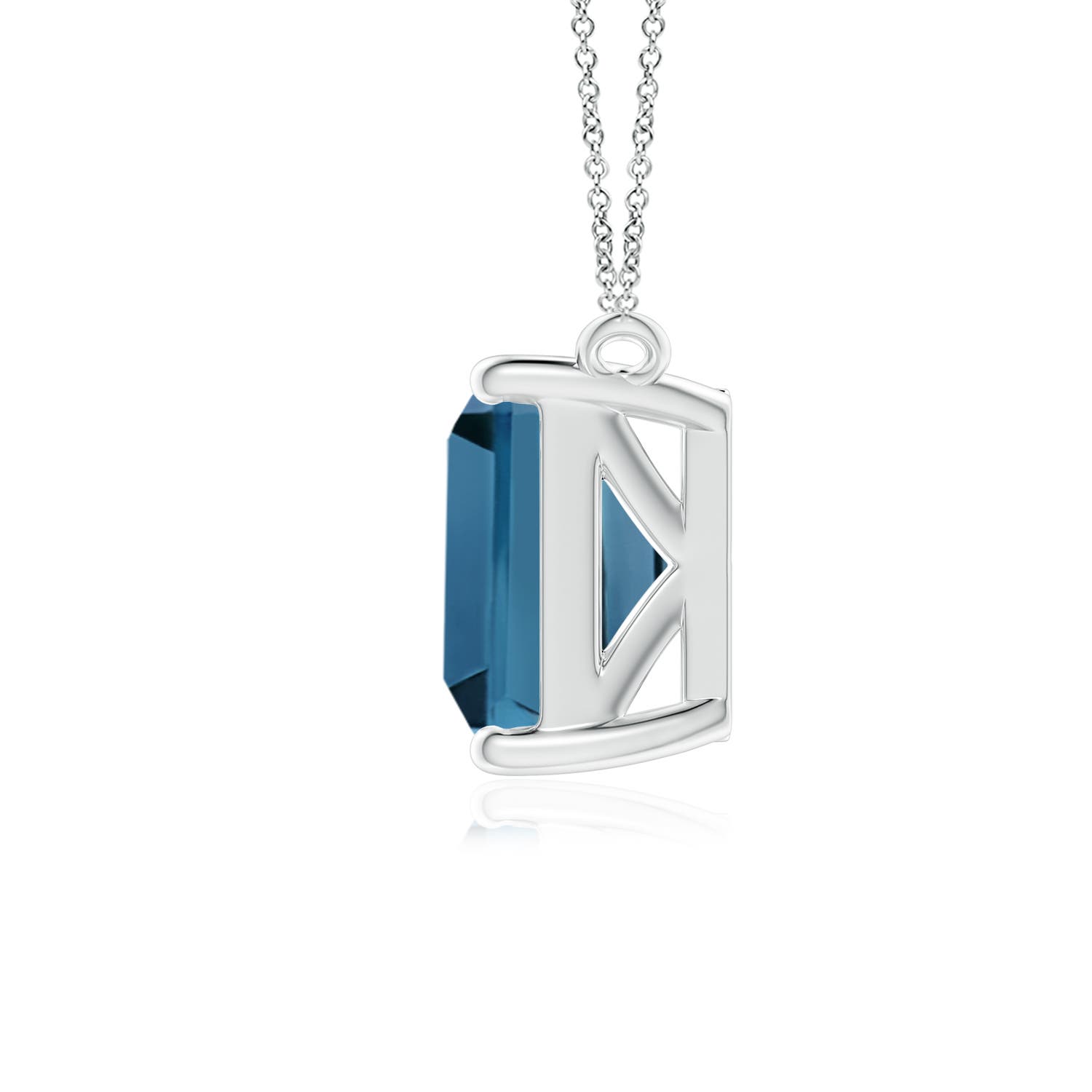 AA - London Blue Topaz / 4 CT / 14 KT White Gold