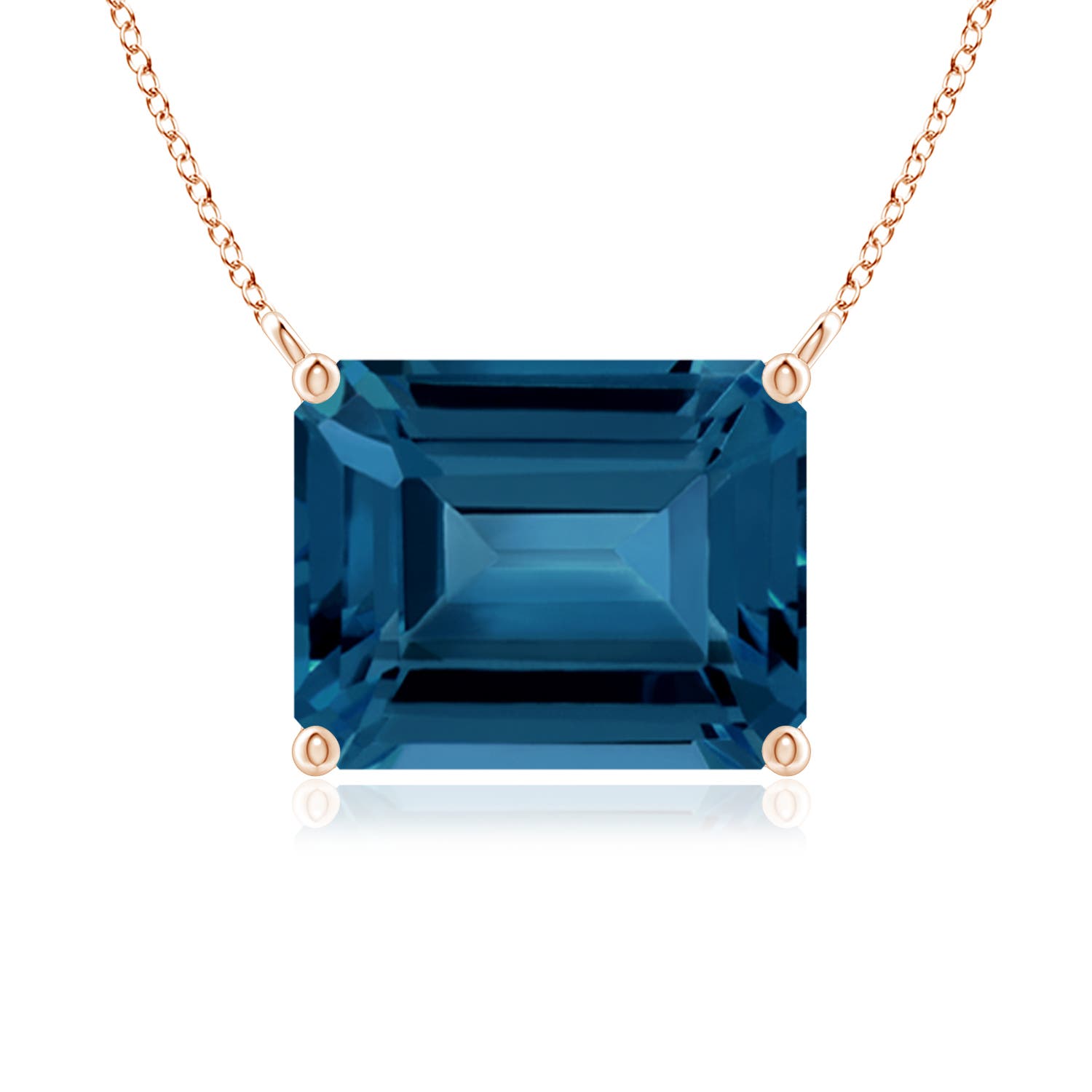 AAA - London Blue Topaz / 4 CT / 14 KT Rose Gold