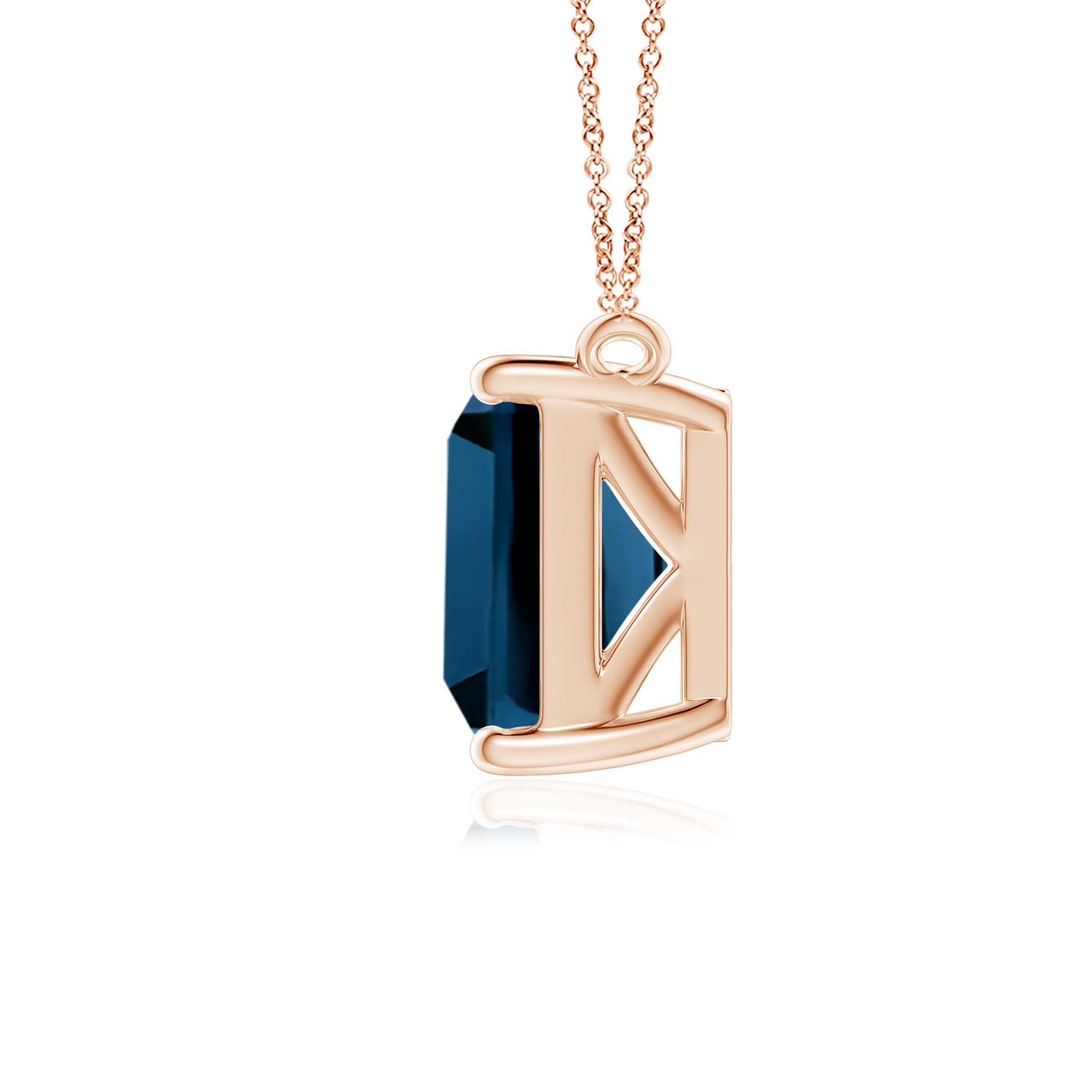 AAAA - London Blue Topaz / 4 CT / 14 KT Rose Gold