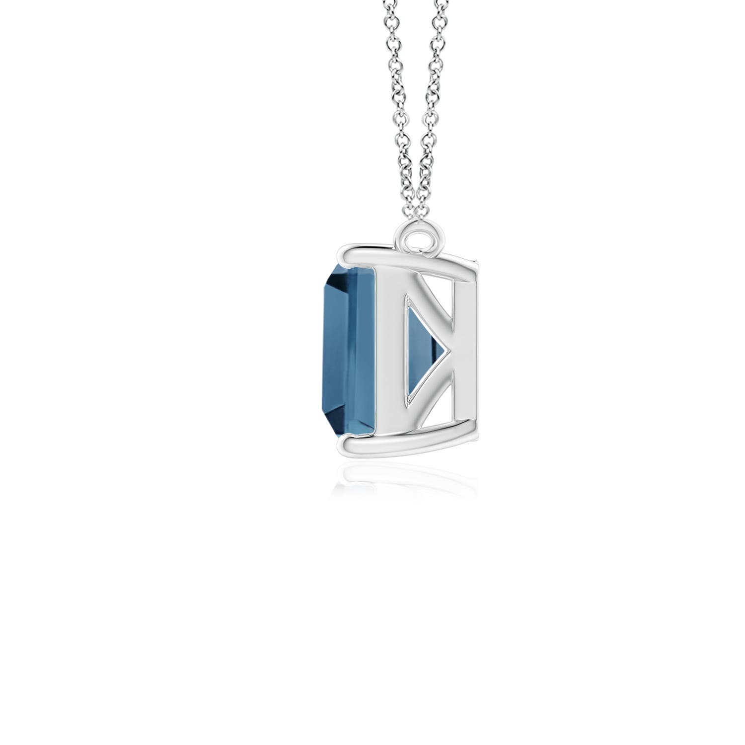 A - London Blue Topaz / 1.95 CT / 14 KT White Gold