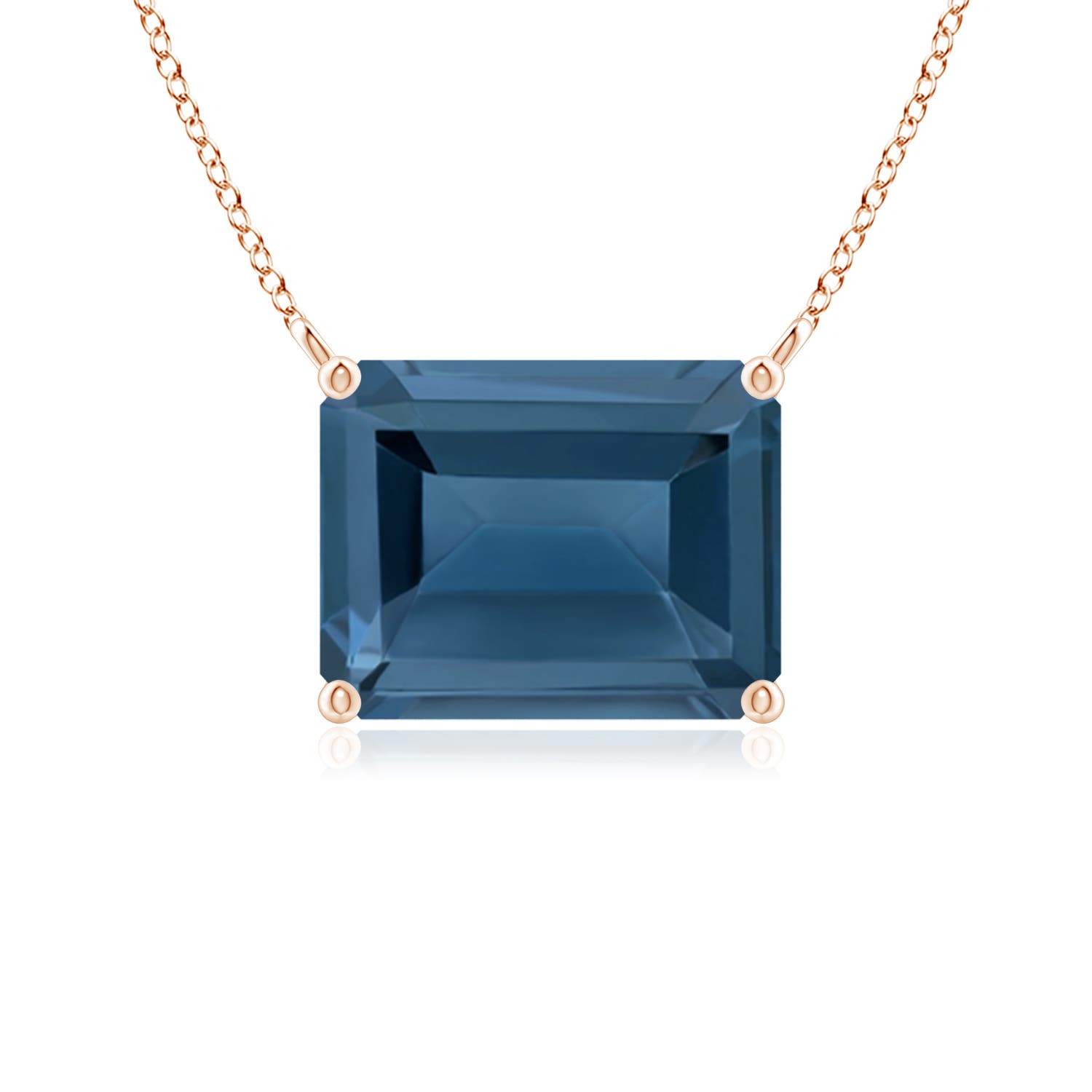 A - London Blue Topaz / 2.75 CT / 14 KT Rose Gold