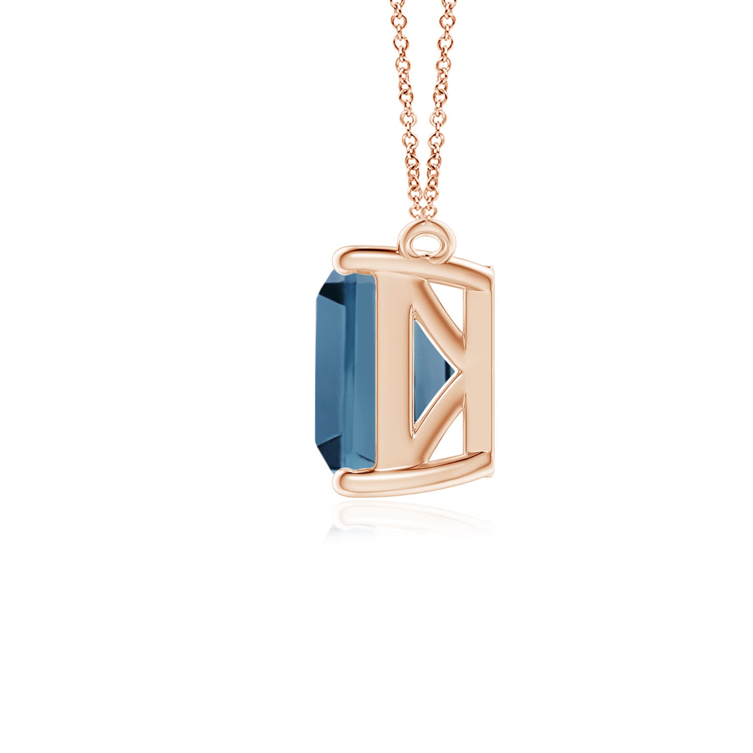 A - London Blue Topaz / 2.75 CT / 14 KT Rose Gold