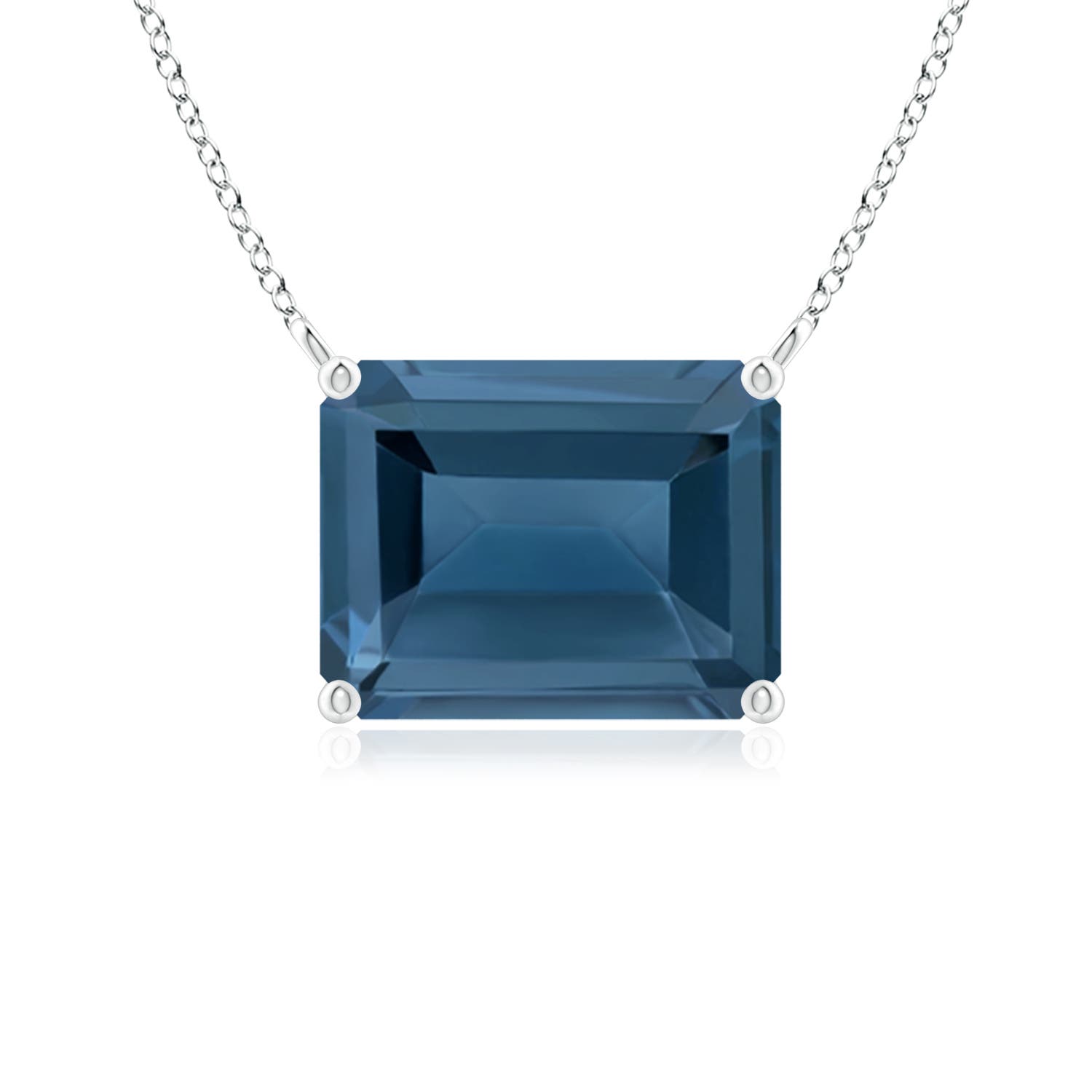 A - London Blue Topaz / 2.75 CT / 14 KT White Gold