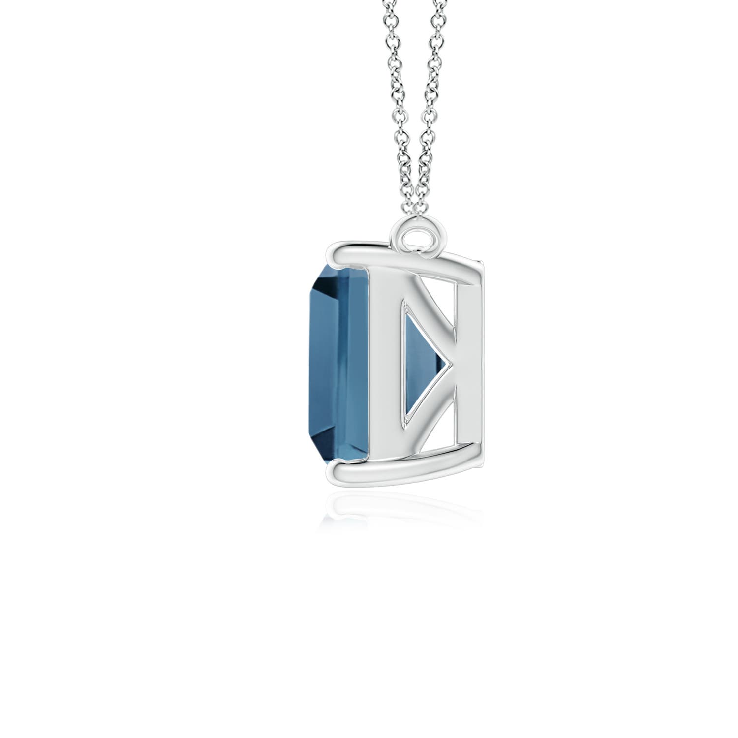 A - London Blue Topaz / 2.75 CT / 14 KT White Gold