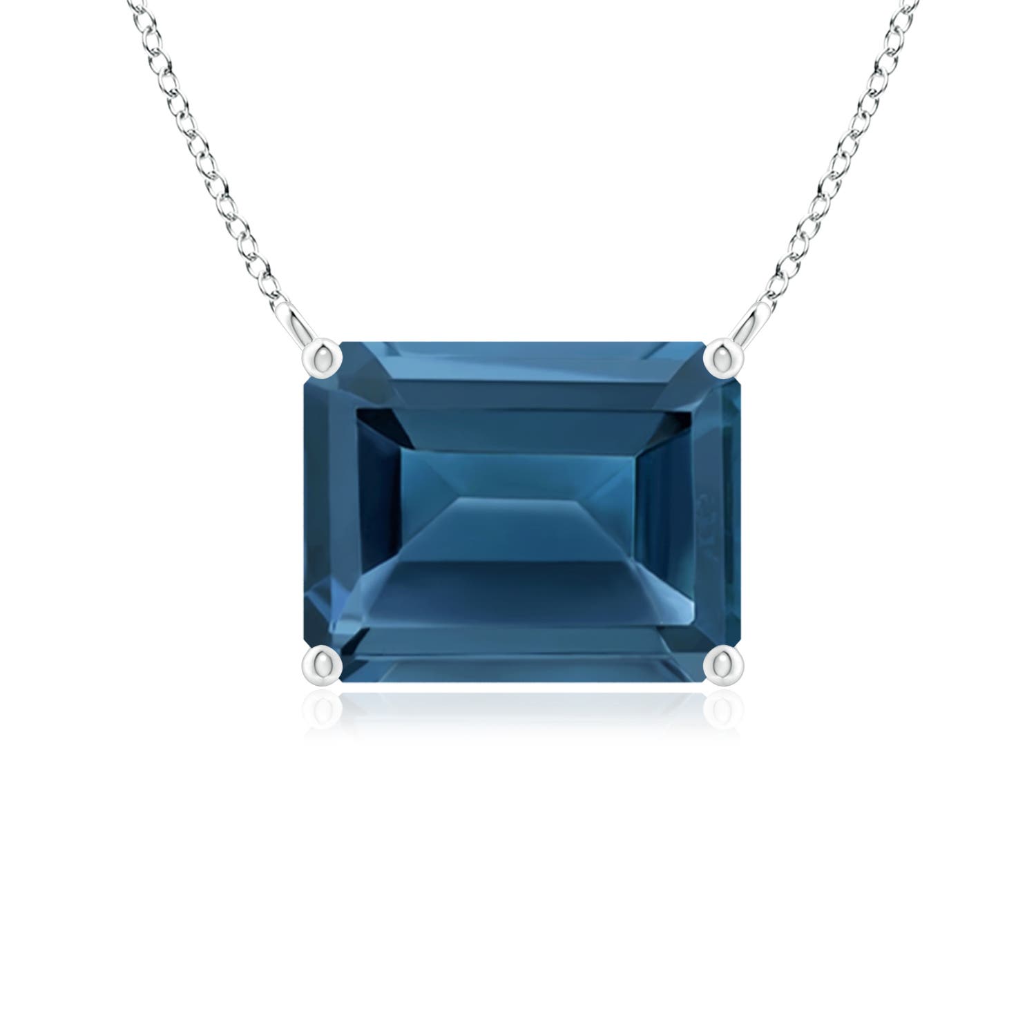 AA - London Blue Topaz / 2.75 CT / 14 KT White Gold