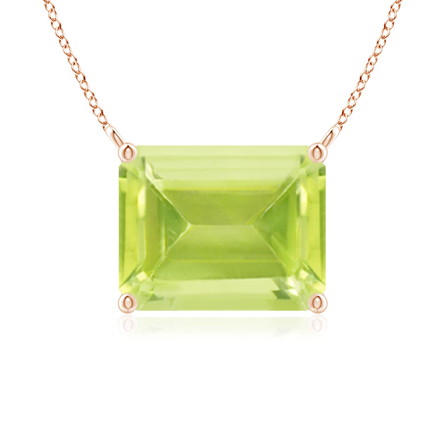 A - Peridot / 3.3 CT / 14 KT Rose Gold