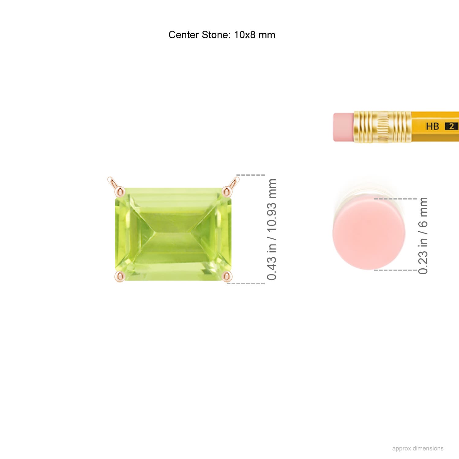 A - Peridot / 3.3 CT / 14 KT Rose Gold