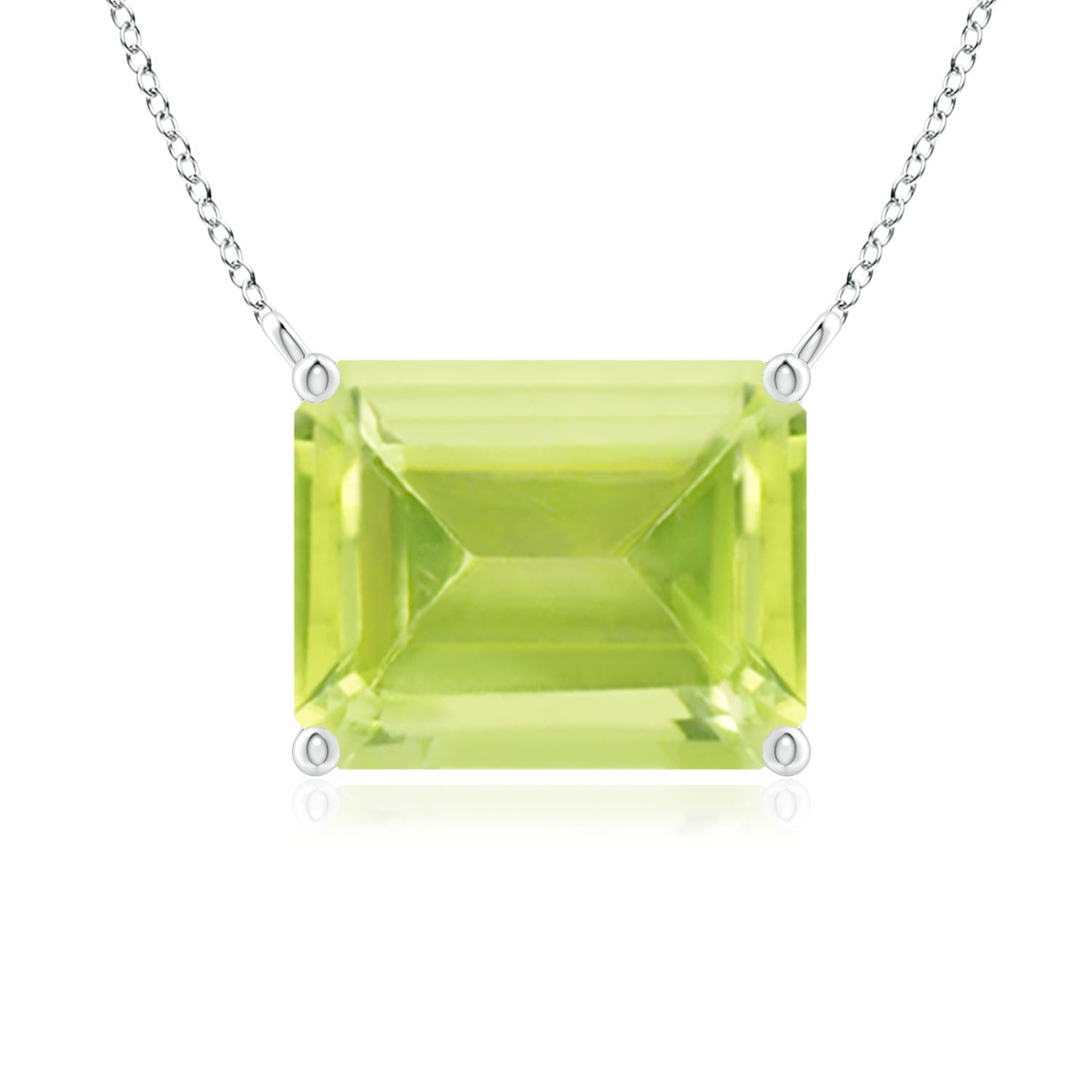 A - Peridot / 3.3 CT / 14 KT White Gold