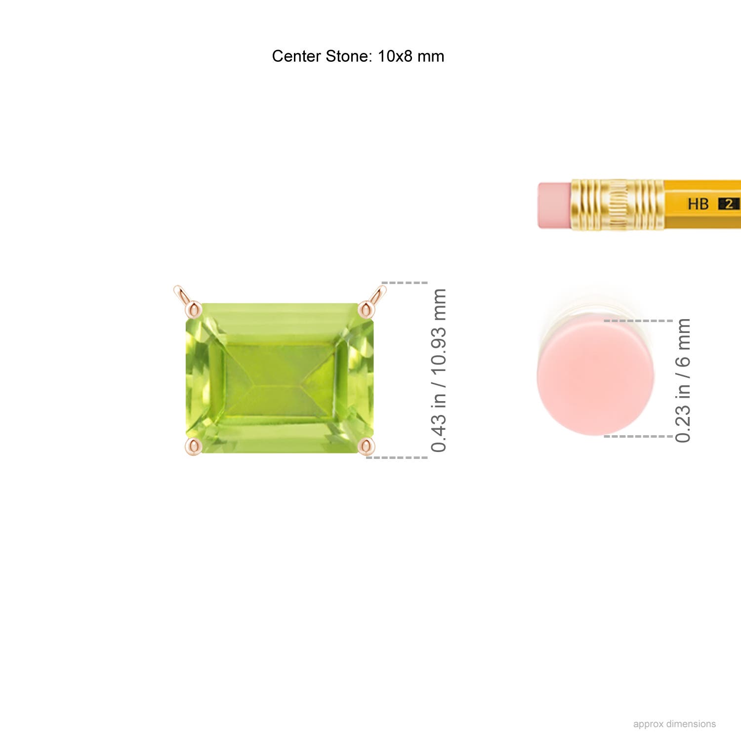 AA - Peridot / 3.3 CT / 14 KT Rose Gold