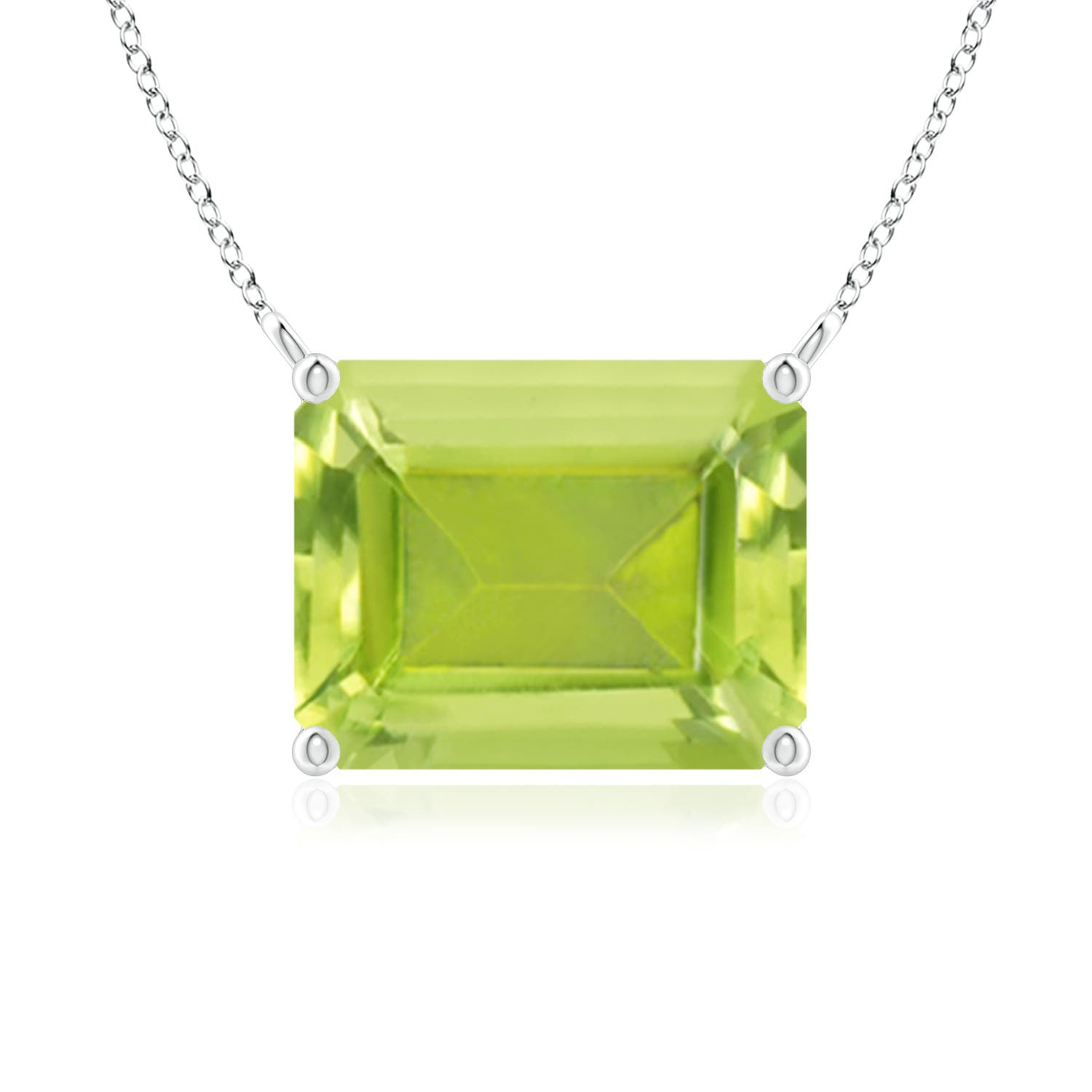 AA - Peridot / 3.3 CT / 14 KT White Gold