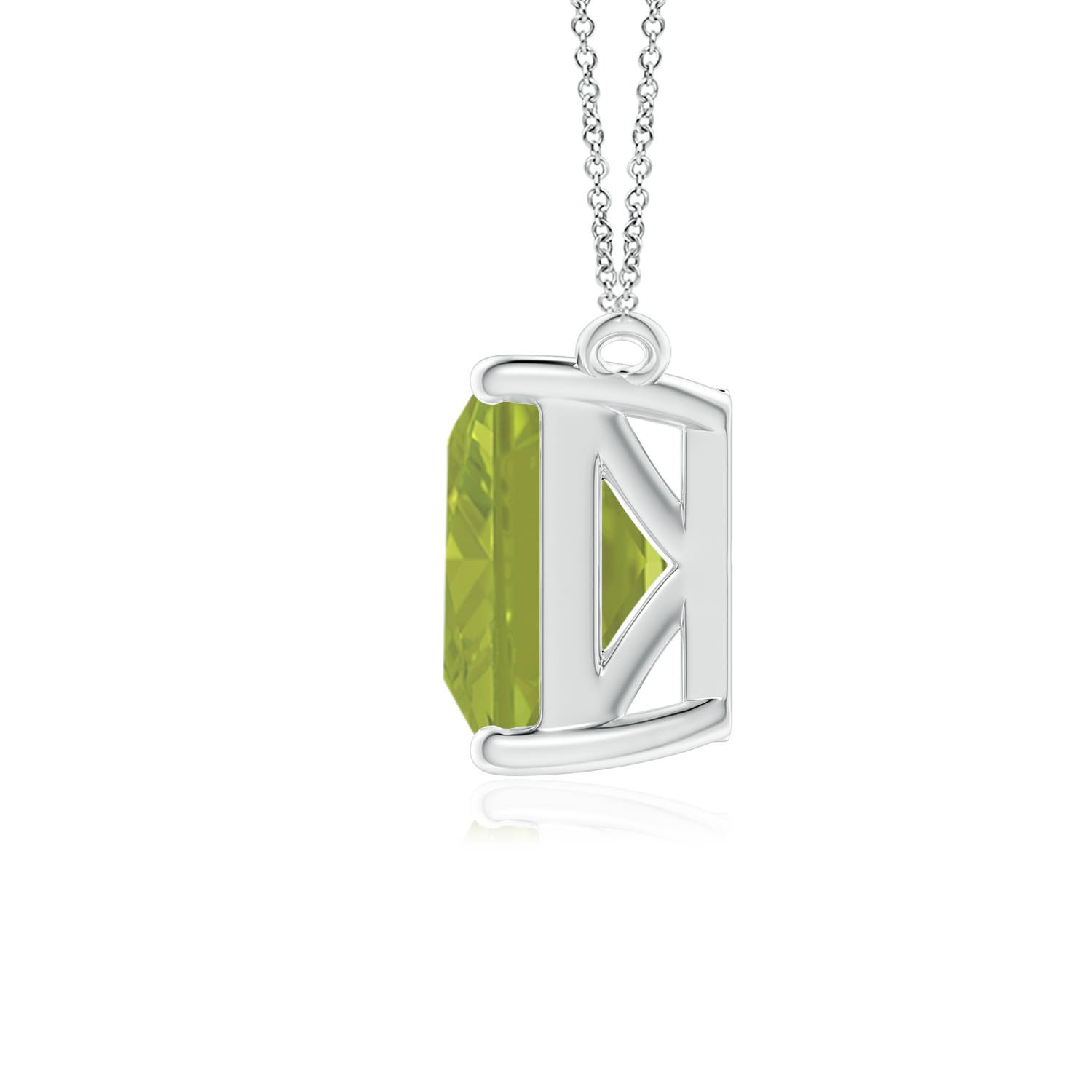 AA - Peridot / 3.3 CT / 14 KT White Gold