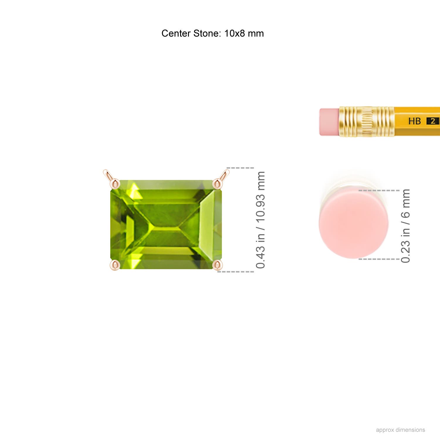 AAA - Peridot / 3.3 CT / 14 KT Rose Gold