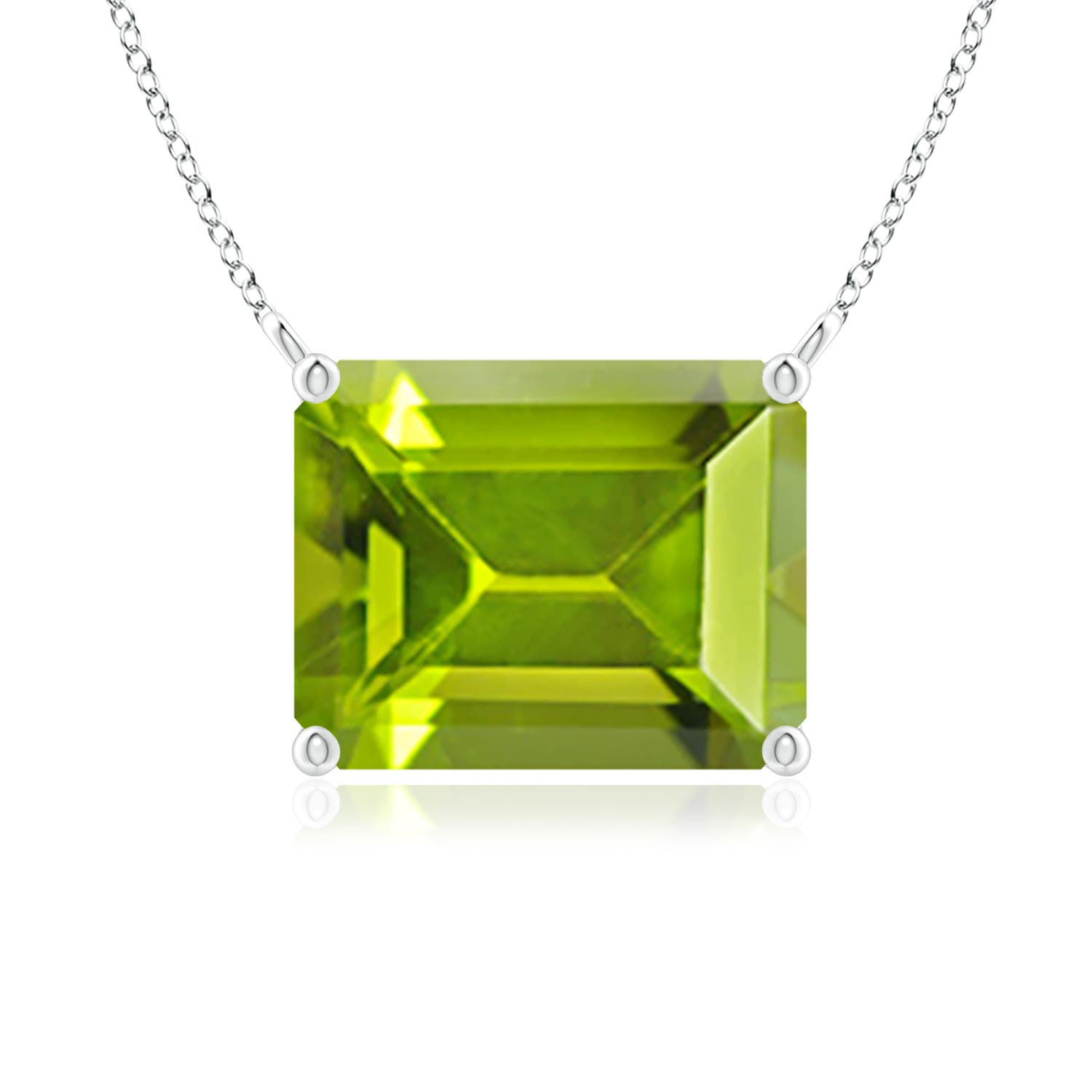 AAA - Peridot / 3.3 CT / 14 KT White Gold