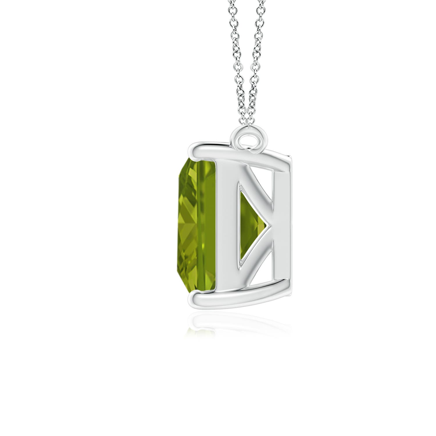 AAA - Peridot / 3.3 CT / 14 KT White Gold