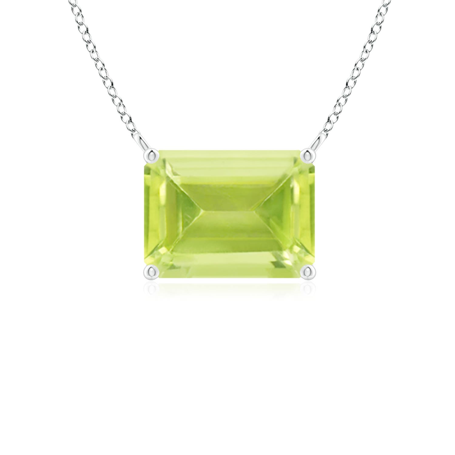 A - Peridot / 1.6 CT / 14 KT White Gold