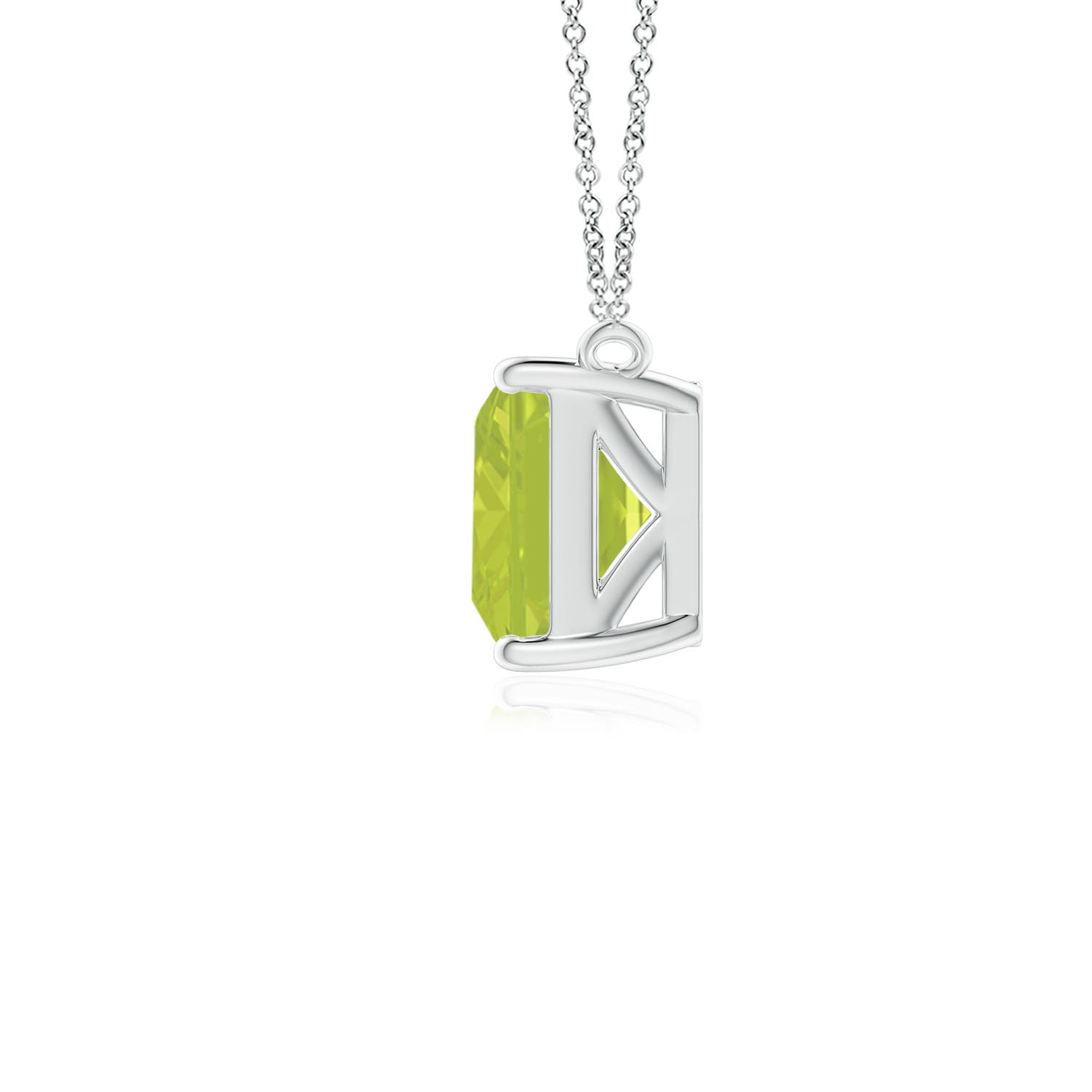 A - Peridot / 1.6 CT / 14 KT White Gold