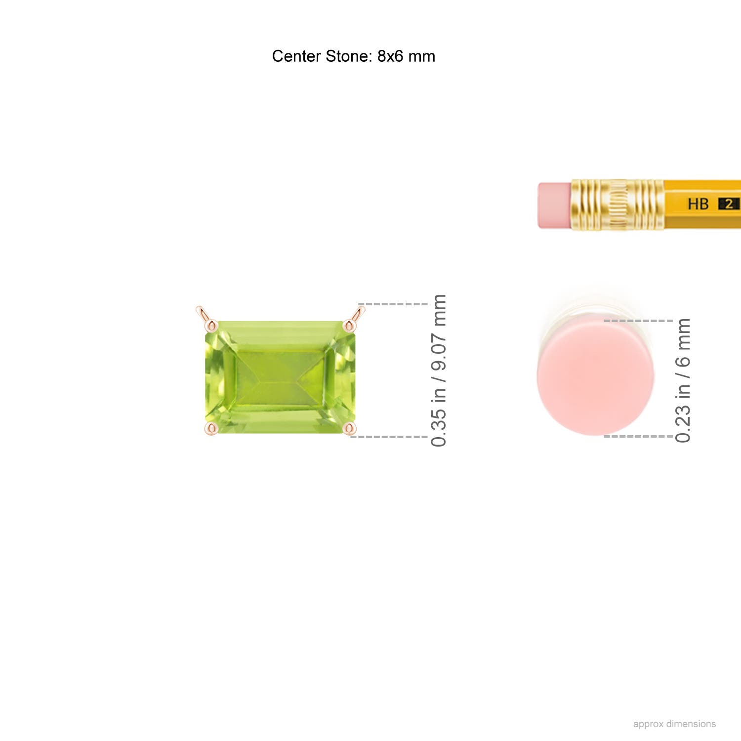 AA - Peridot / 1.6 CT / 14 KT Rose Gold