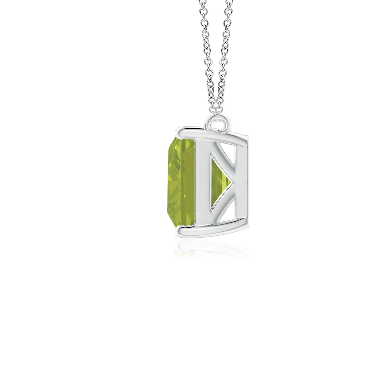 AA - Peridot / 1.6 CT / 14 KT White Gold